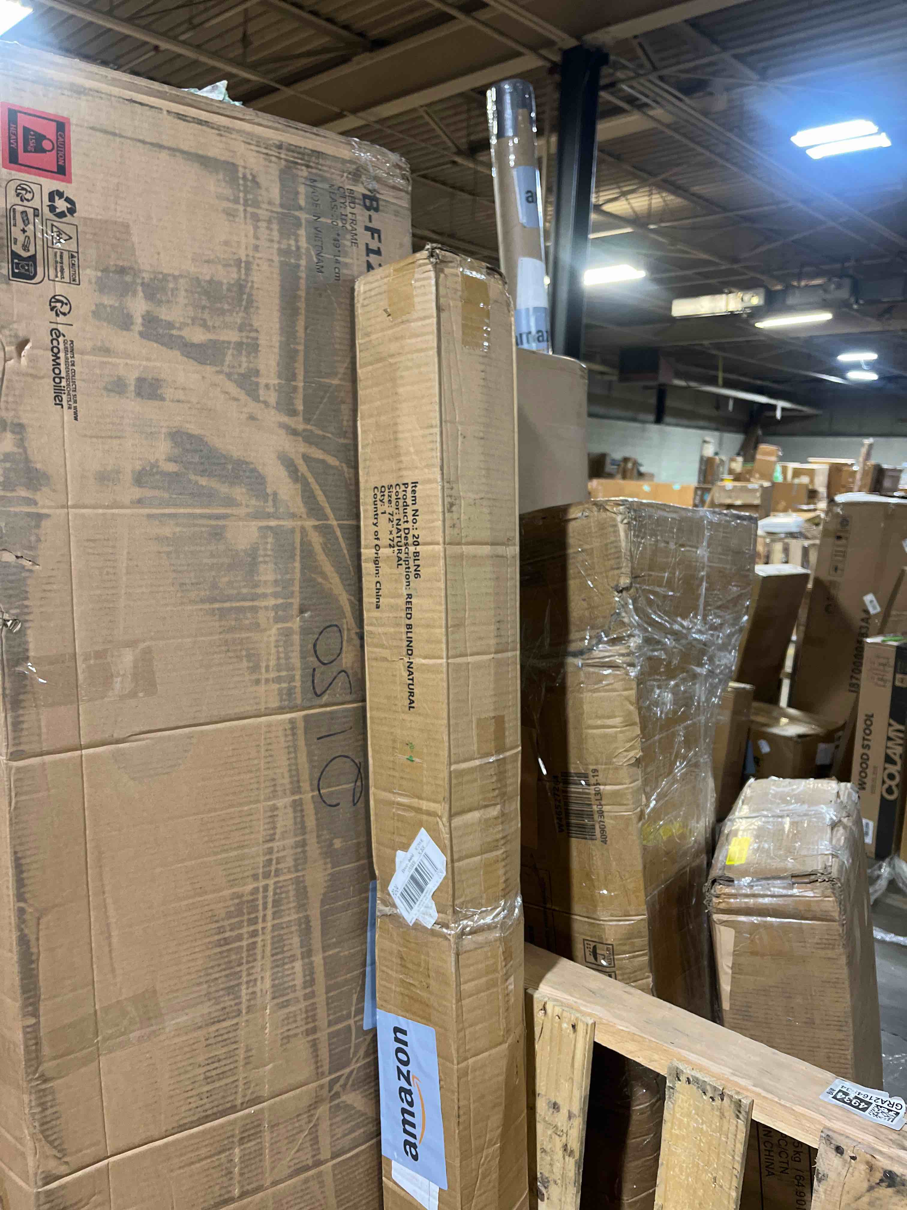 Condition photo showing New/Like New for FOREVER BAMBOO Light-Filtering Cord-Free Bamboo Reed Roll-Up Blind Shades for Windows Manual Roman Blinds Natural 72 in W x 72 in H