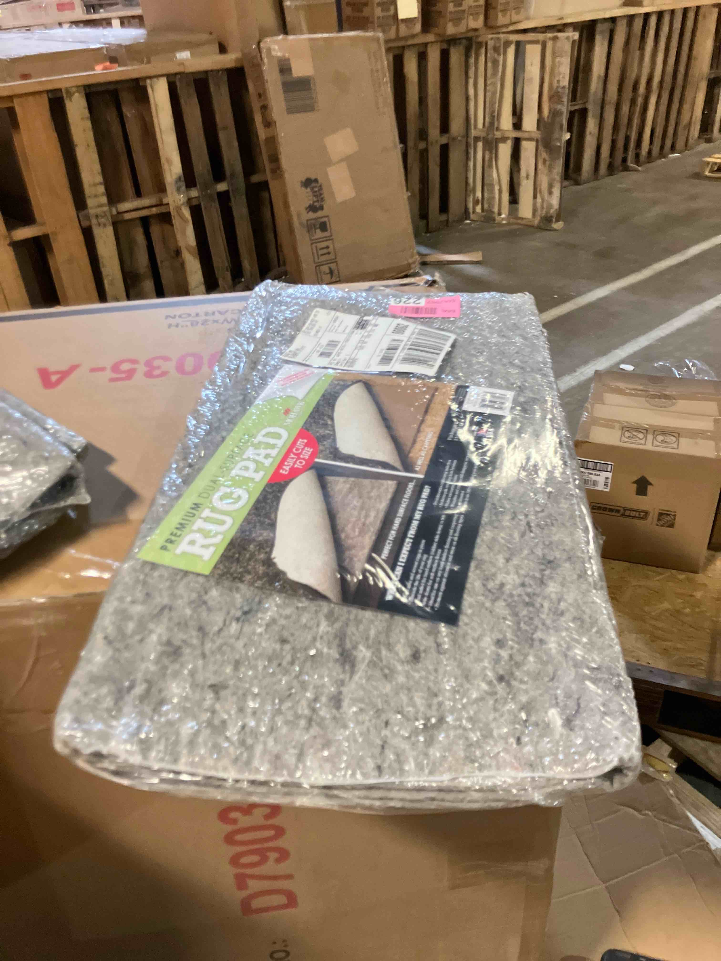 Condition photo showing New/Like New for mohawk home supreme dual-surface 1/4 in. rug pad, grey, 2x3 ft