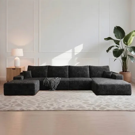 simonsen 135.4"cloud modular sectional couch with 1 ottoman(1 piece only)