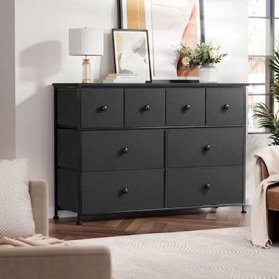 aok garden 8 drawer dresser faux leather chest fabric dresser wooden top storage organizer(1 box only )