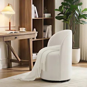 Velvet Swivel Round Barrel Dining Chair