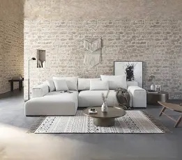 3-piece upholstered sofa, living room sectional sofa set modern (incomplete )