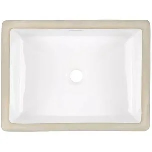 James Martin SNK-RF-WHT Rectangular Undermount Lavatory Sink Flat Base White