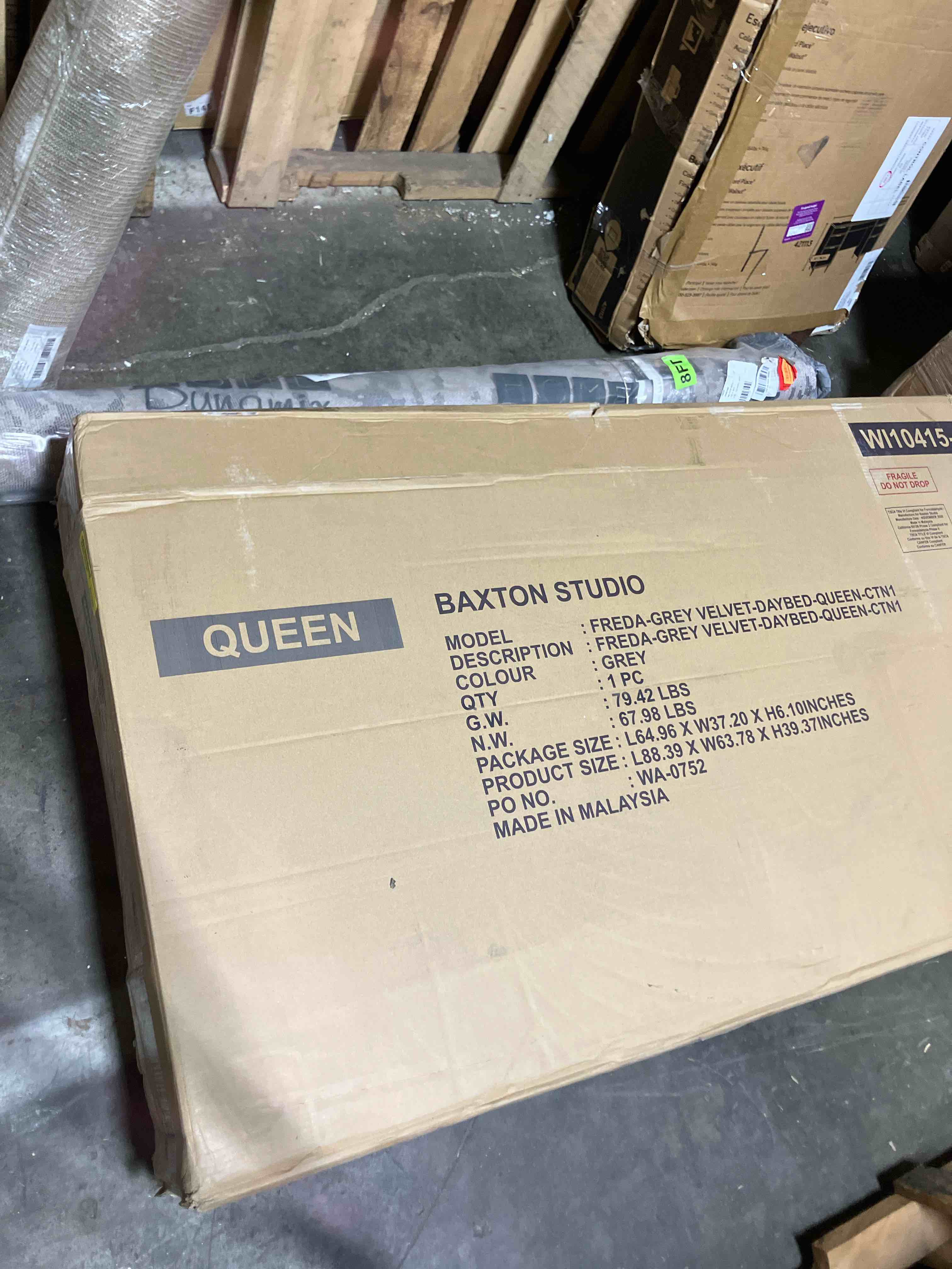Condition photo showing Good Condition for baxton studio daybeds, queen, grey