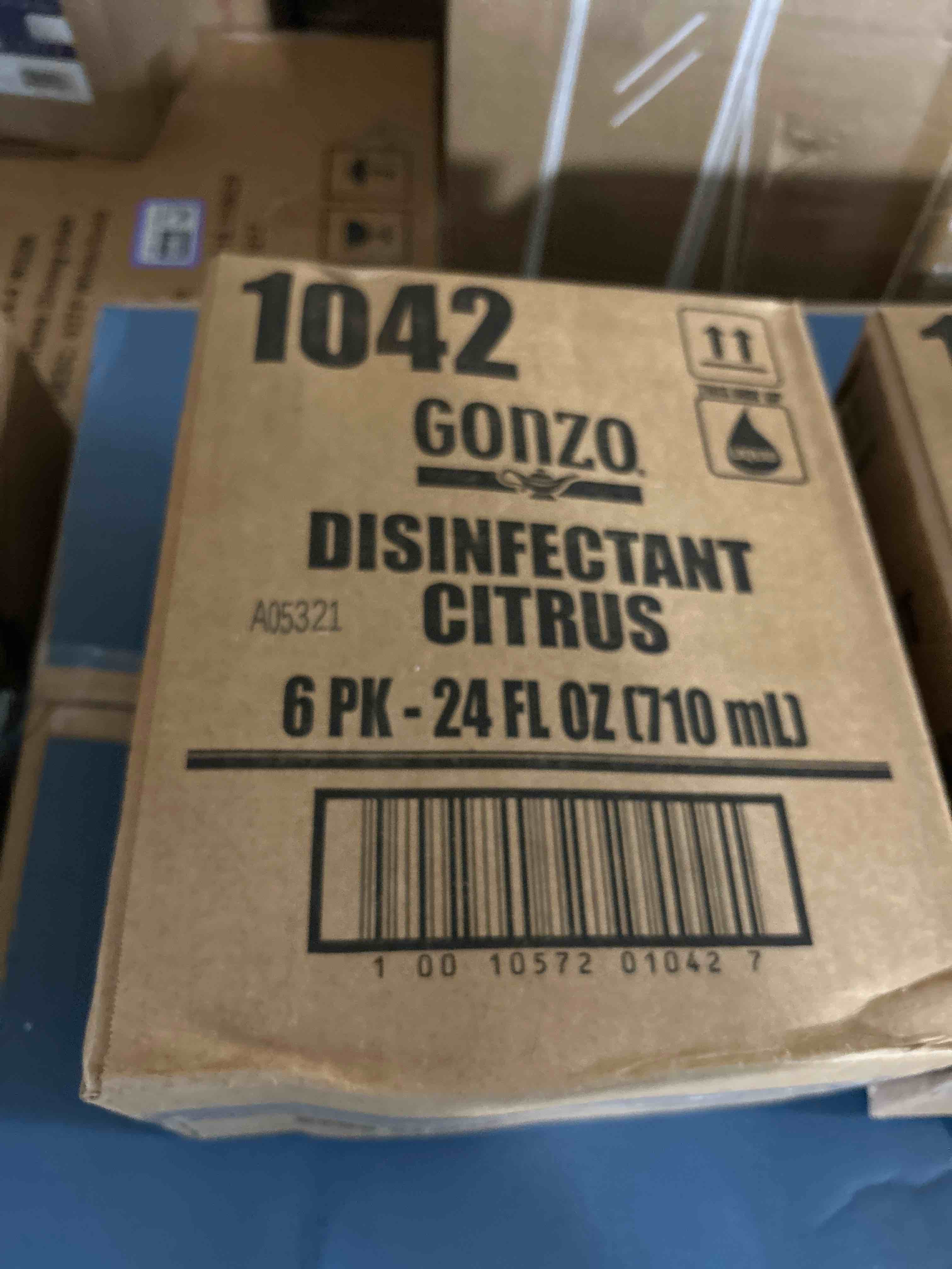Condition photo showing New/Like New for gonzo disinfectant spray & multipurpose cleaner - 24 ounce (2 pack) citrus - odor eliminator, disinfectant, flood fire water damage restoration(6pk)