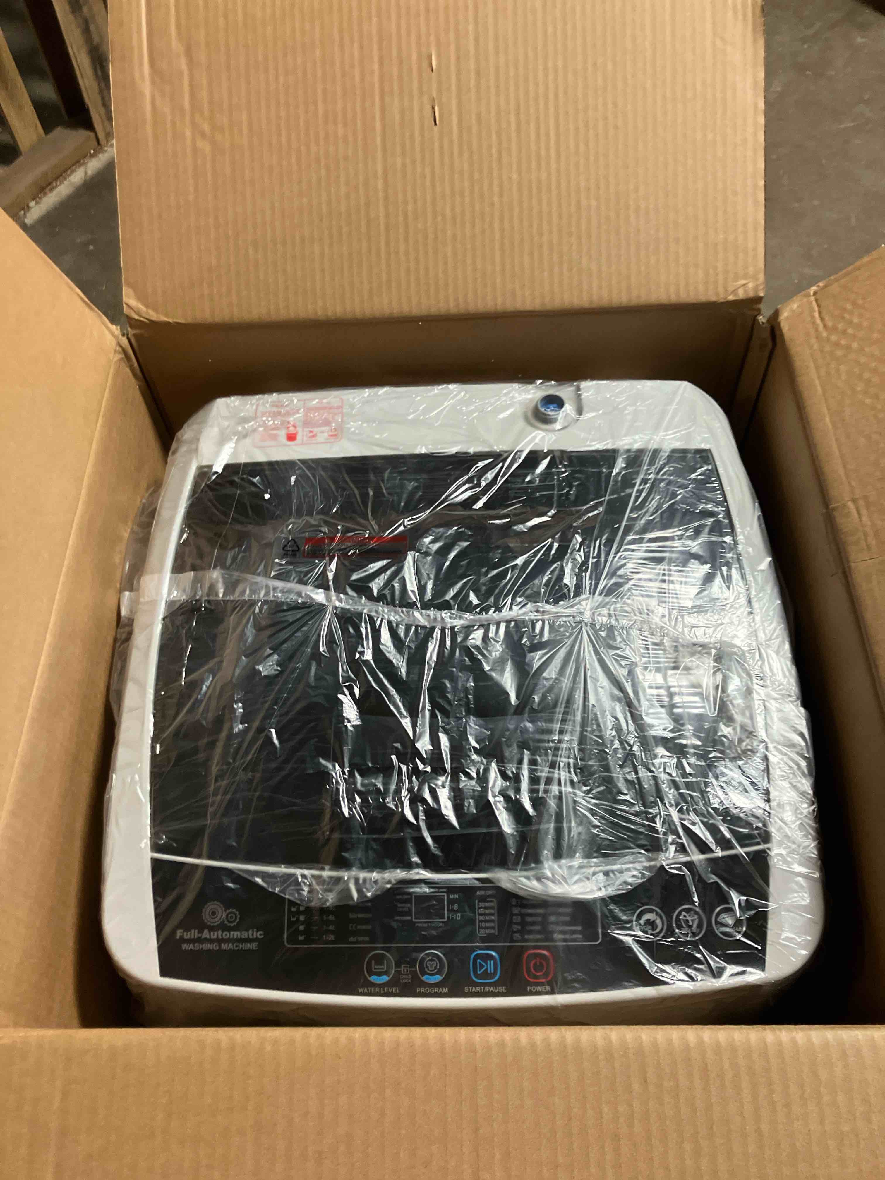 Condition photo showing New/Like New for 17.8lbs portable washing machine nictemaw portable washer, 2.3 cu.ft washer and dryer combo with drain pump, 10 programs 8 water level compact laundry washer for home, apartment, rv, dorms