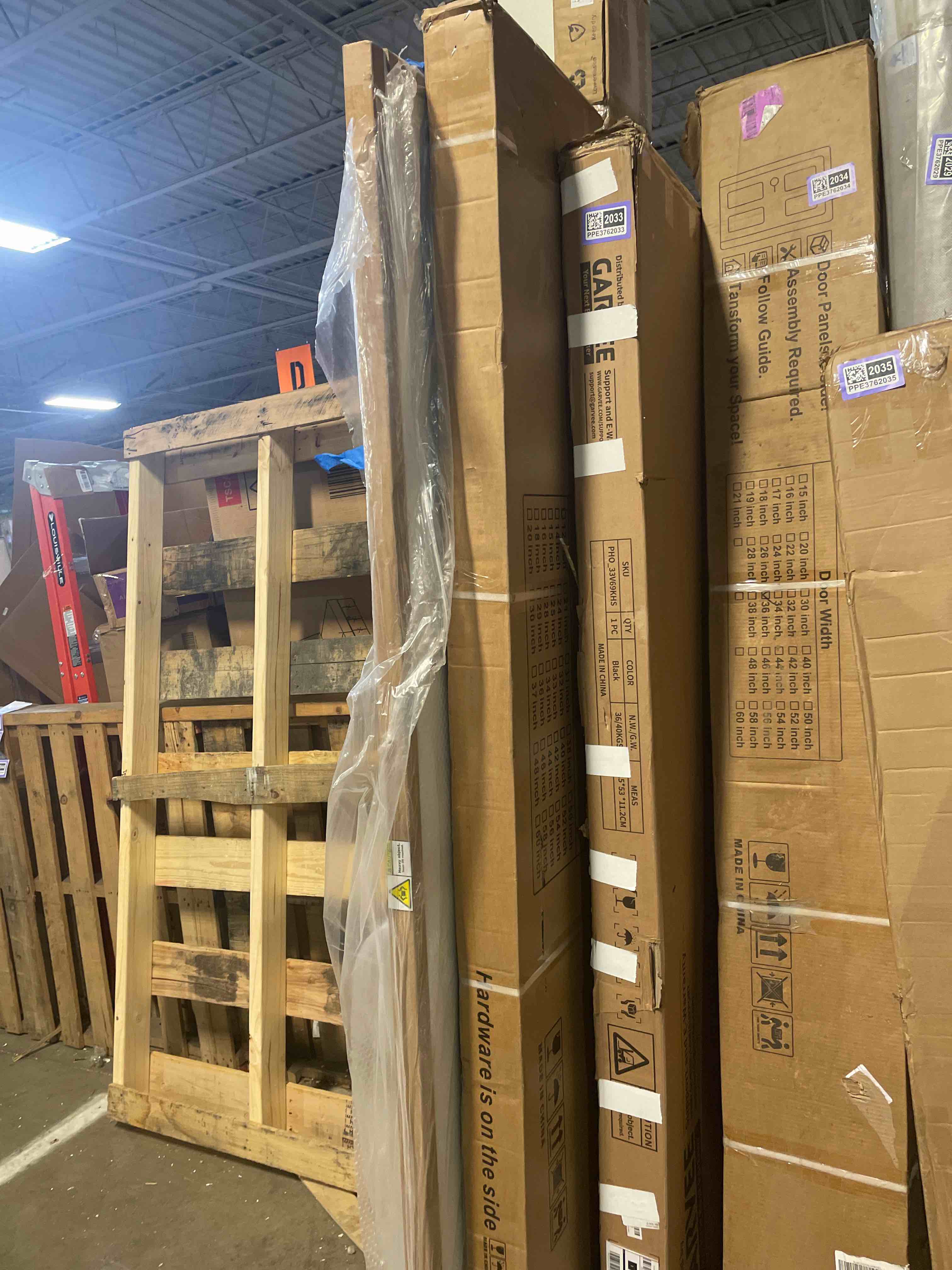 Condition photo showing As Is for jubest 36"x80" 1-panel shaker style white primed hollow core interior molded door slab, not pre-drilled and not included hardware, pre-assembled interior door for pantry, laundry, closet