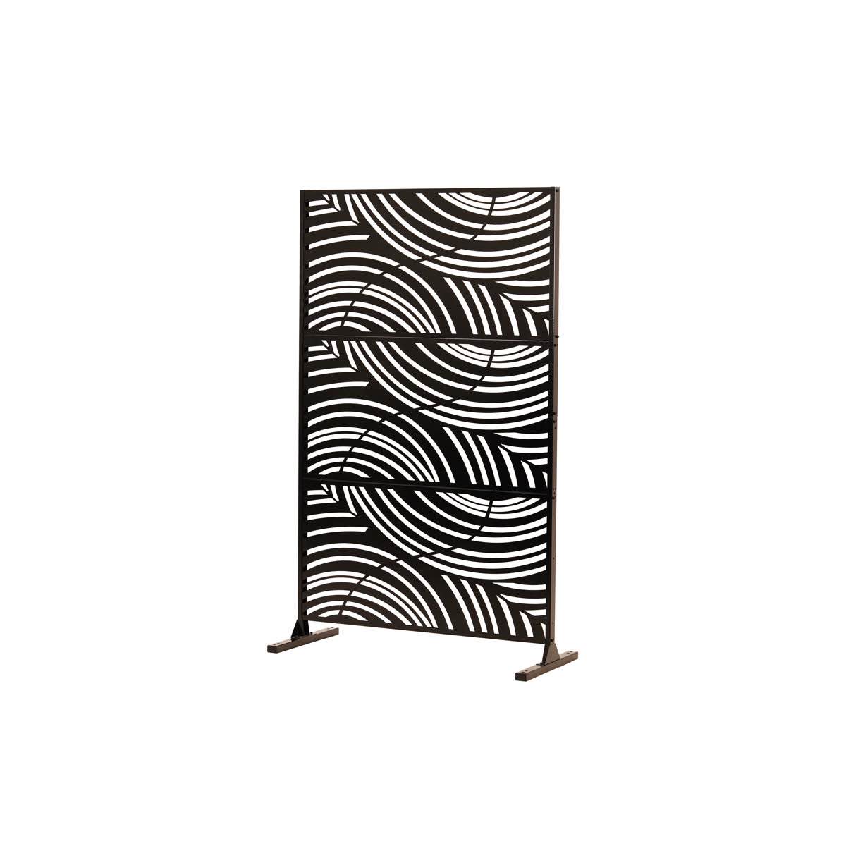 71.5"h x 47.2"w outdoor privacy screen 3-panel freestanding, decorative room divider
