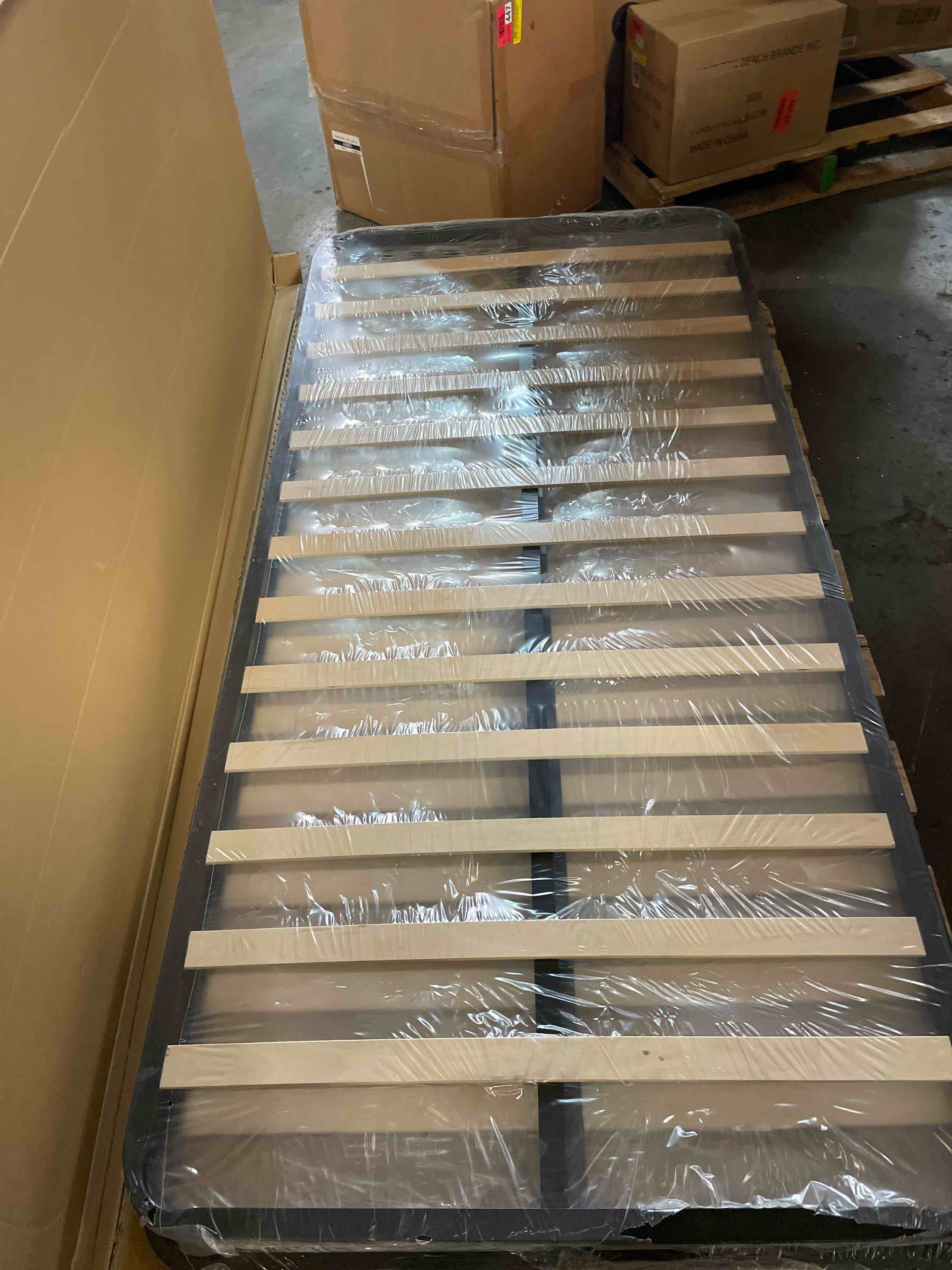 Condition photo showing New/Like New for zinus deepak easy assembly wood slat 1.6 inch bunkie board, bed slat replacement, king king wood slat