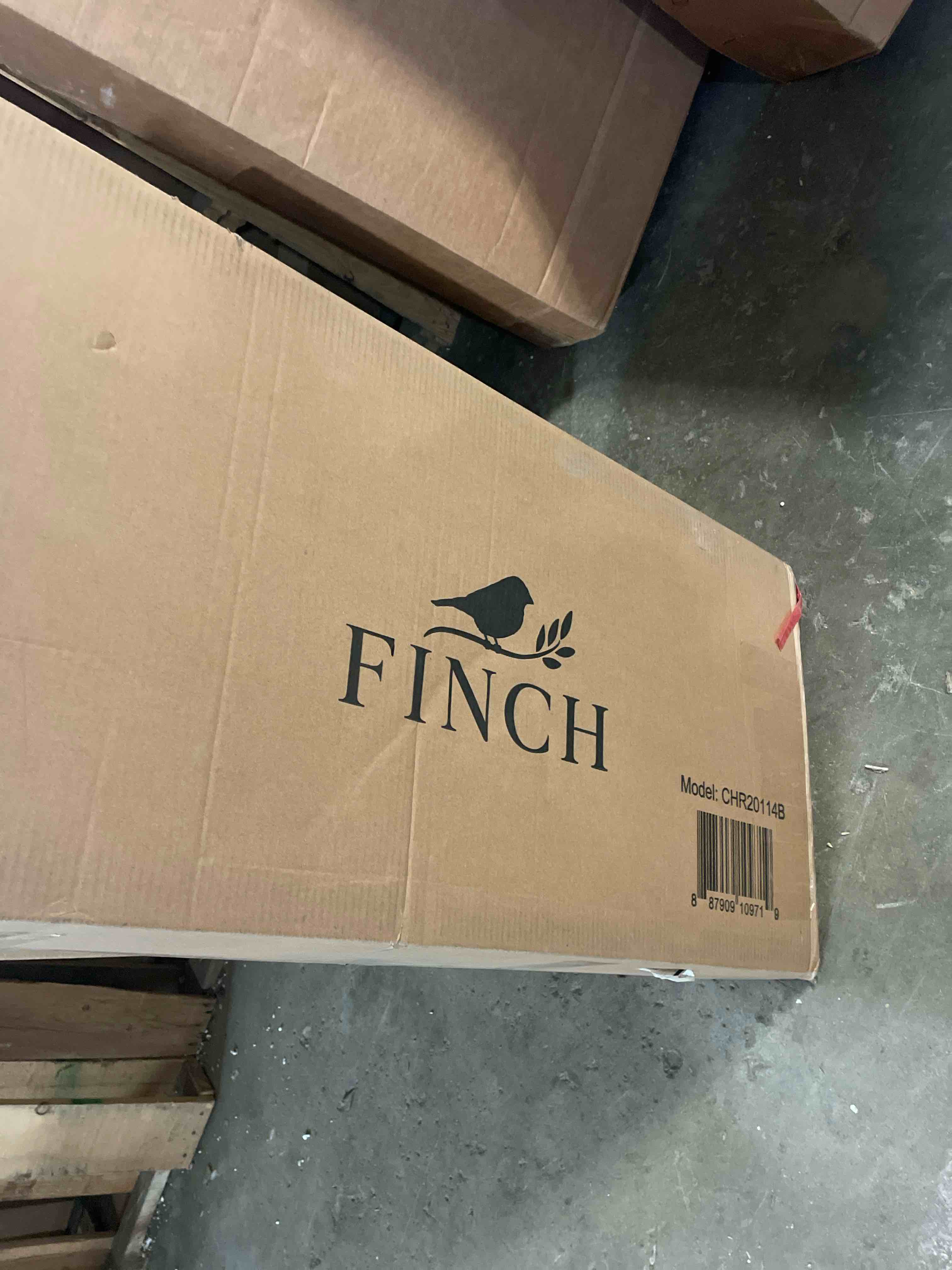 Condition photo showing New/Like New for finch hayes parsons dining chairs with removable slipcover set of 2 light gray