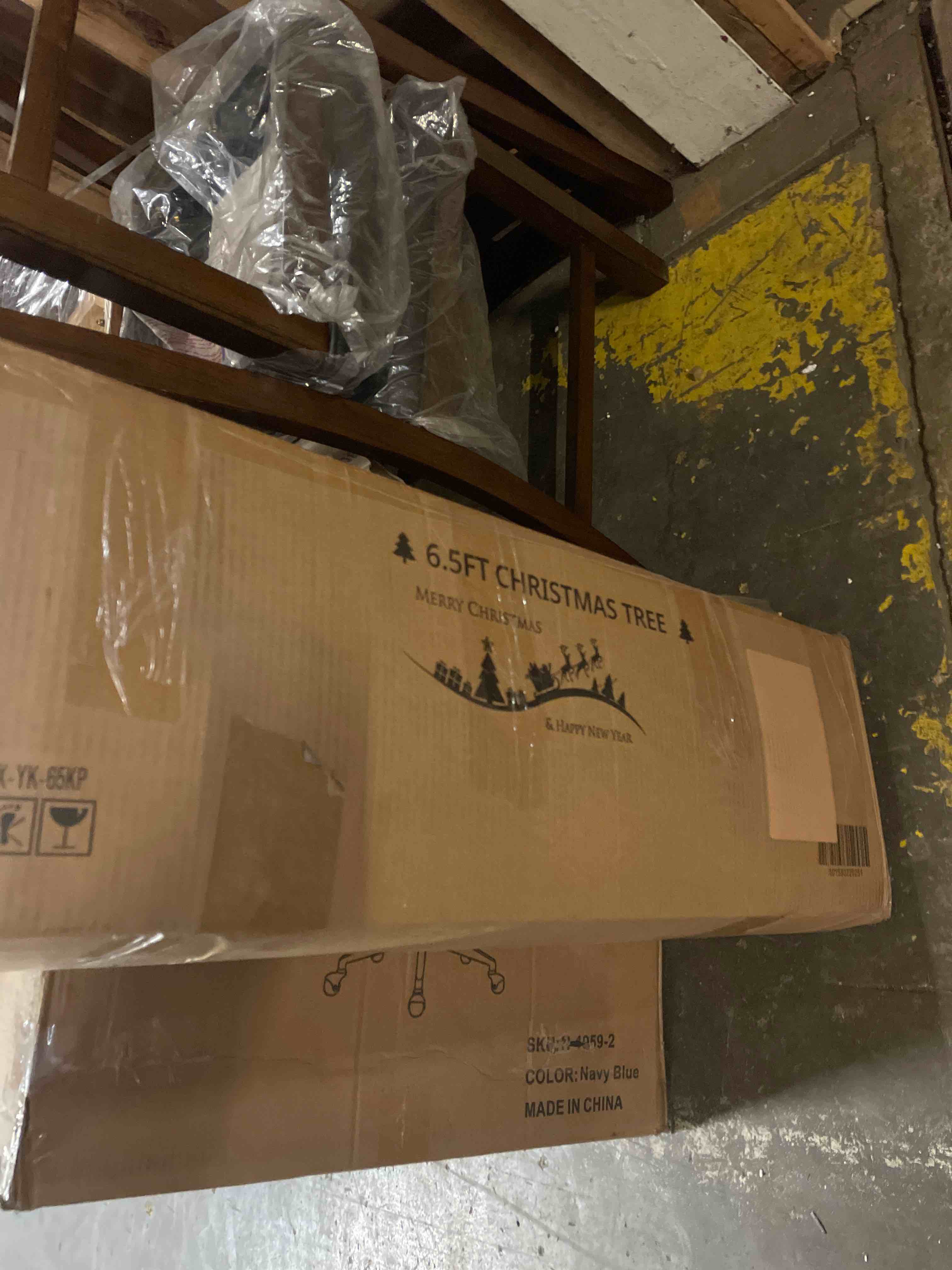 Condition photo showing Good Condition for national tree company 6.5 ft unlit dunhill fir full artificial christmas tree, 1,838 tips, includes stand, green