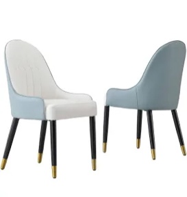 Modern Dining Chairs Set Of 2 Pcs Faux Leather Dining Chair With 