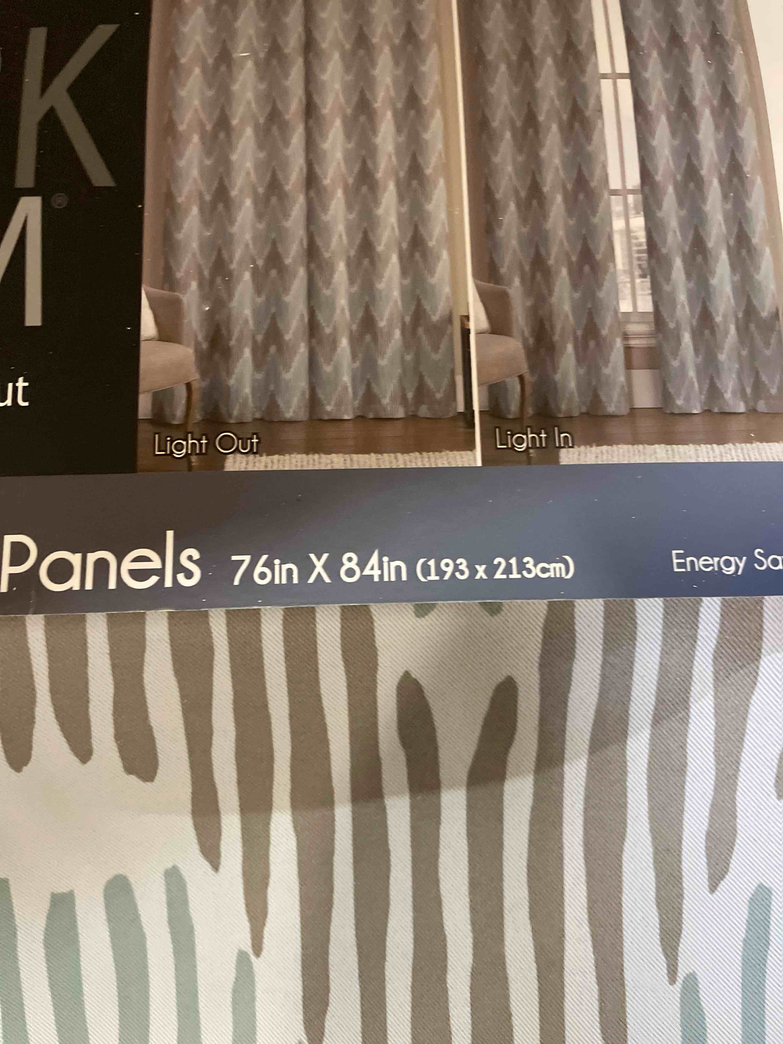 Condition photo showing New/Like New for vcny marlie blackout grommet curtain panel pair - spa blue (76x84), sea mist