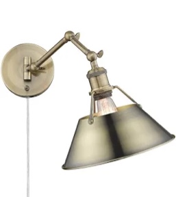 weatherford steel swing arm sconce