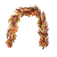 72"l fall multi-colored sorghum garland