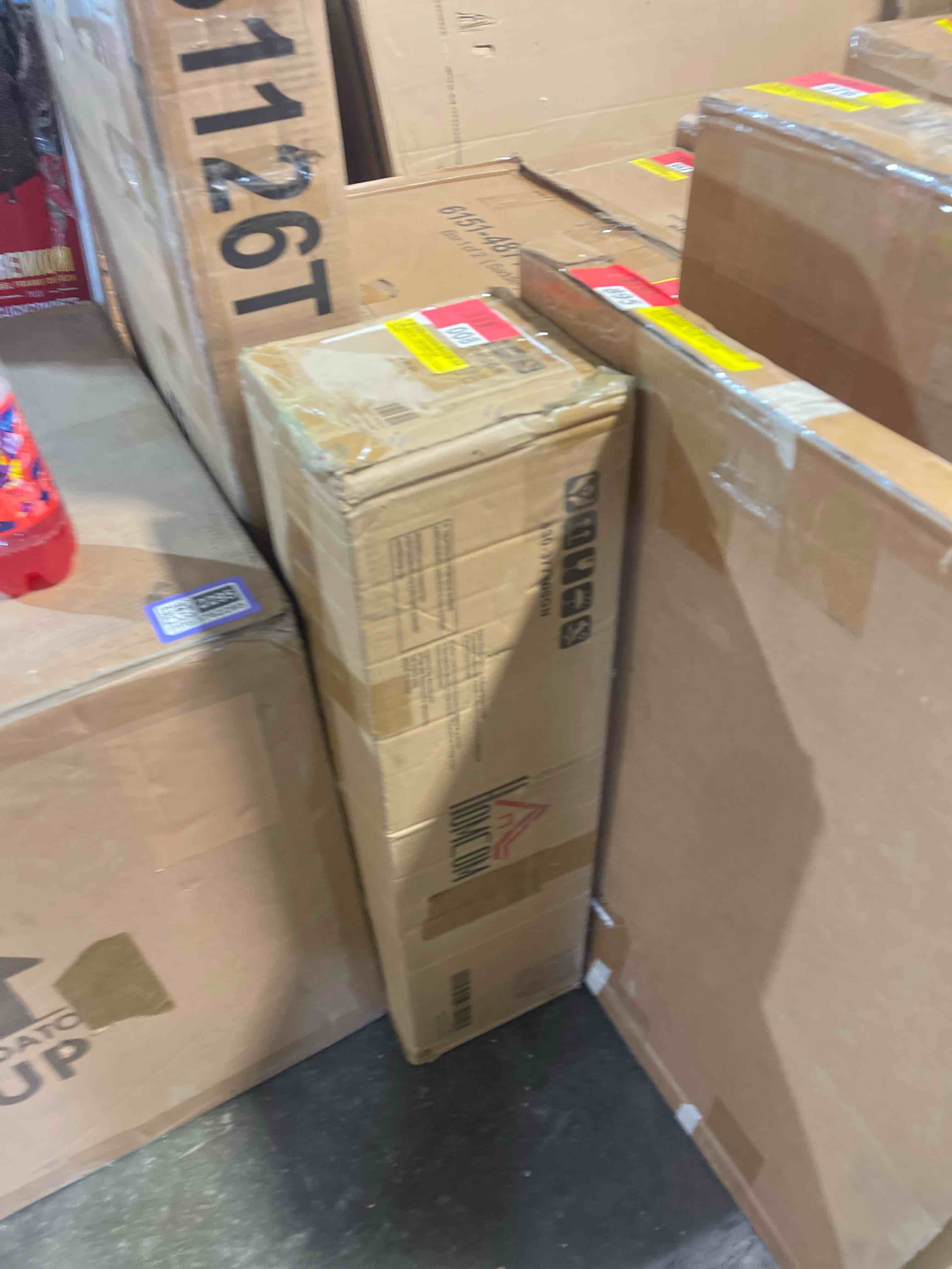 Condition photo showing New/Like New for homcom 7' artificial pencil christmas tree, slim xmas tree with 499 realistic branch tips and plastic stand, green 7ft green