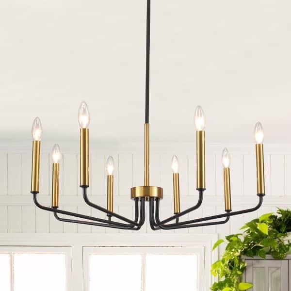 8 - Light 28.5" Wide Dimmable Classic / Traditional Industrial Rustic Chandelier
