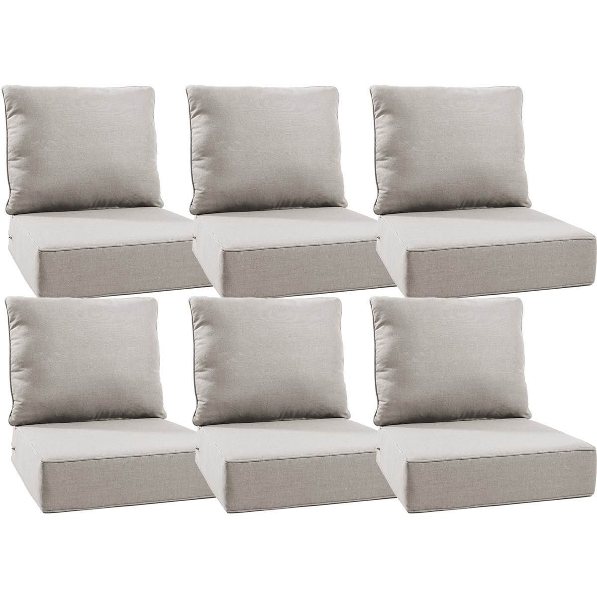 deb outdoor 6" thick cushion set - back cushions and seat cushions