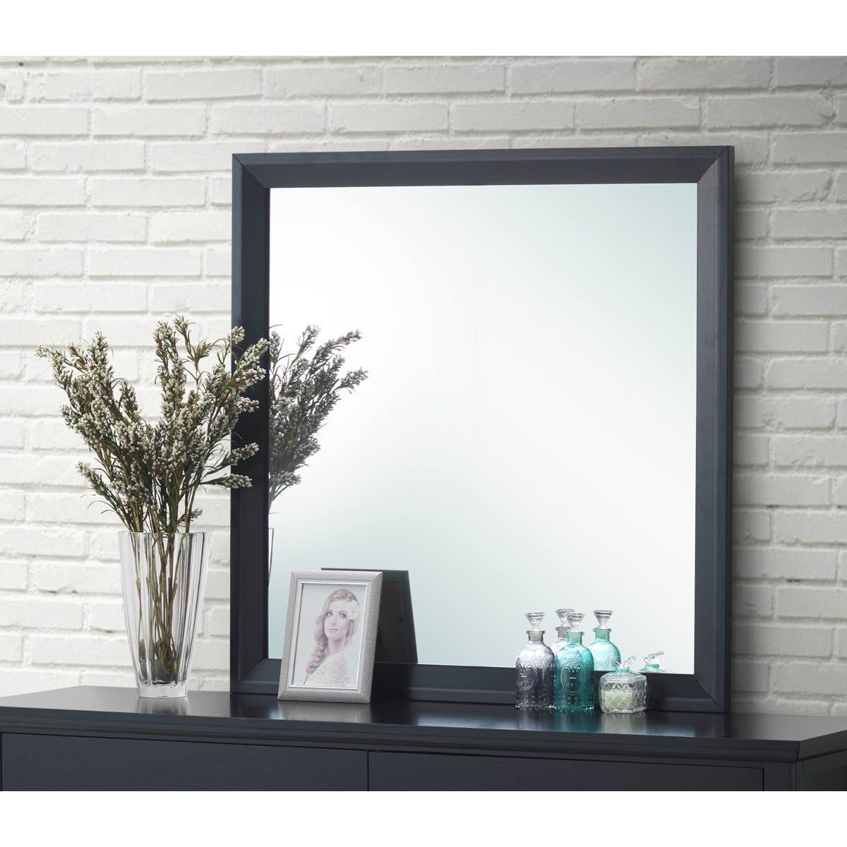 Riverside Solid And Engineered Wood Rectangle Wall Mirror