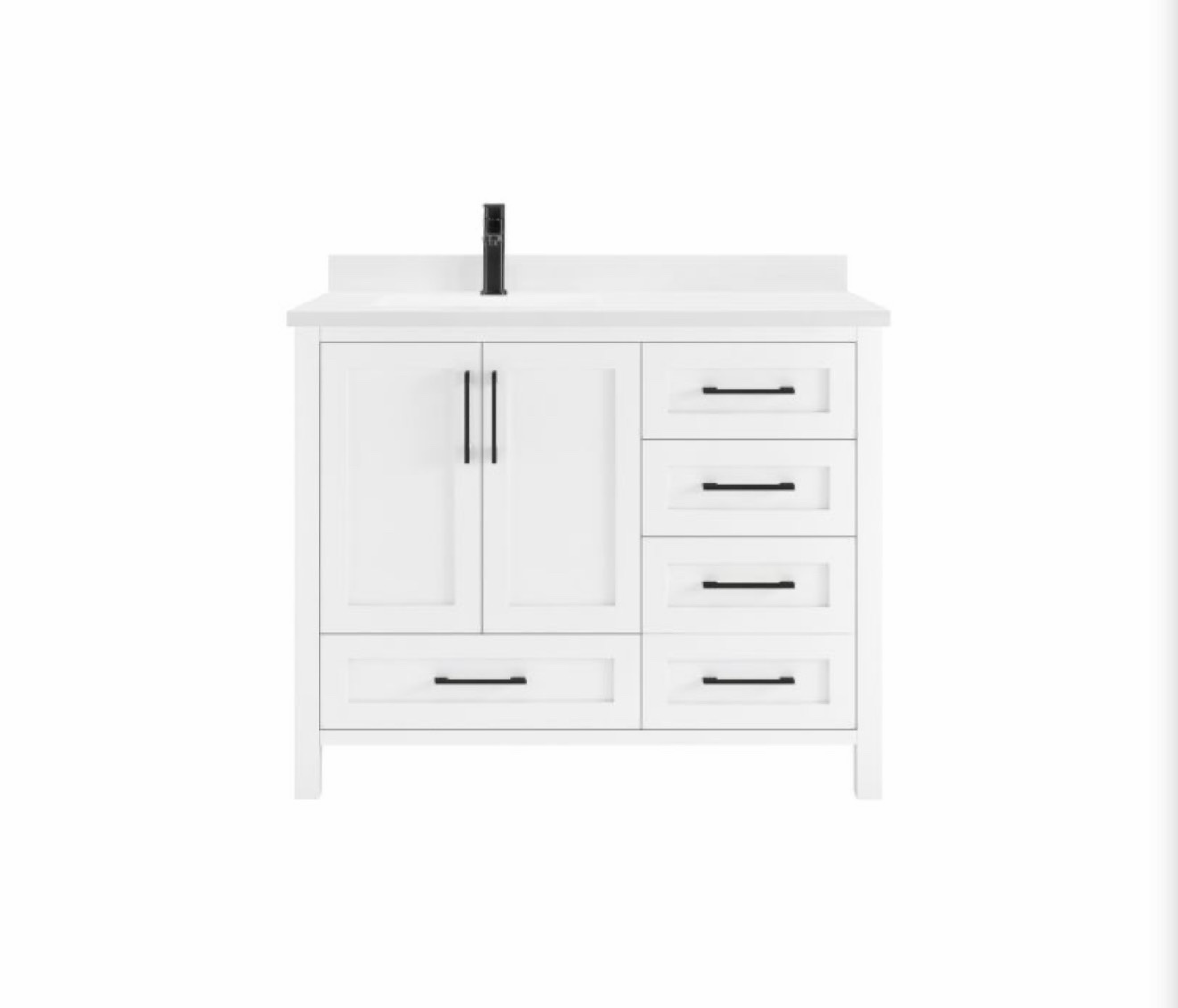 Lourdes Rectangular Vanity - Top Bathroom Sink  