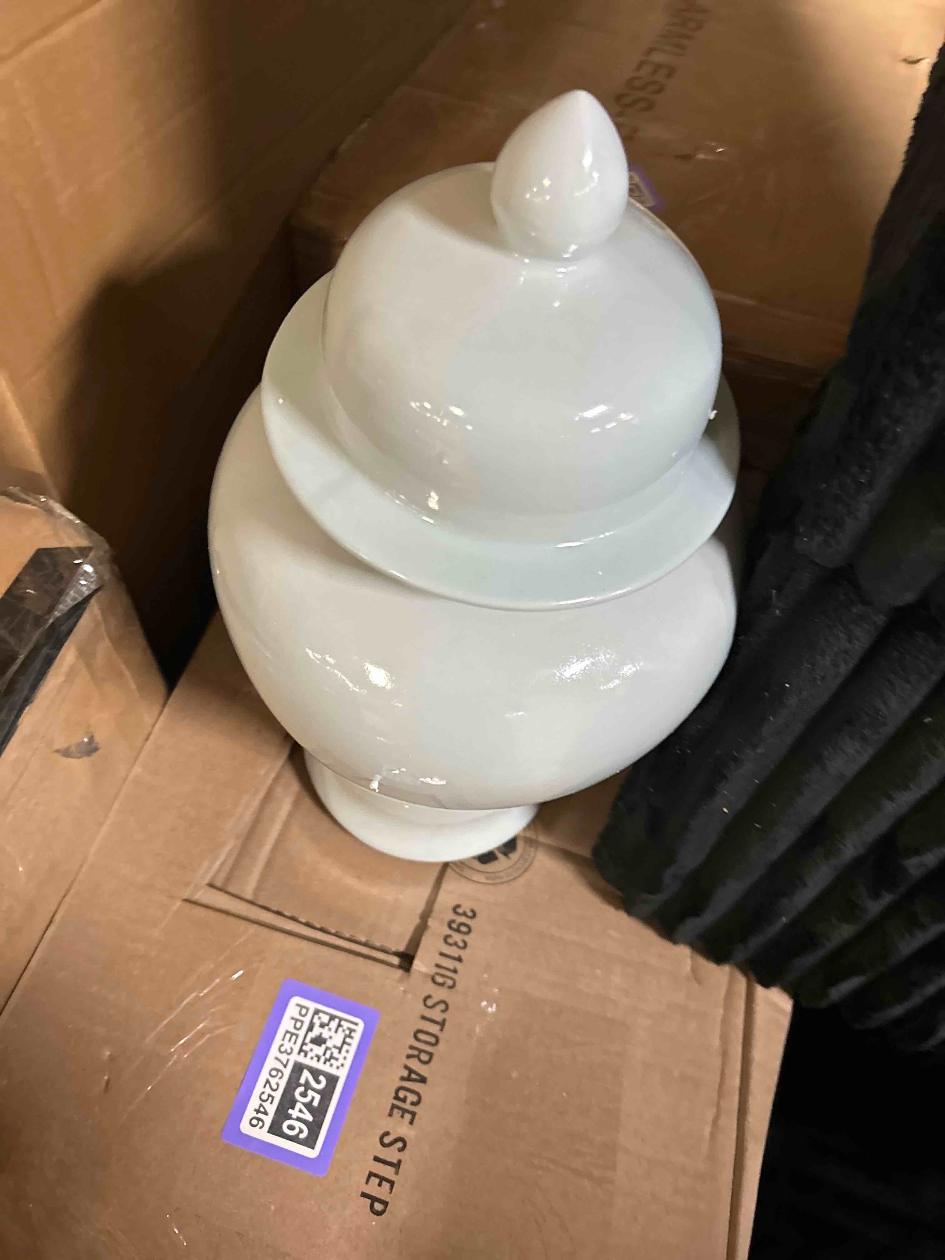 Condition photo showing New/Like New for a&b home ginger jar, 10 by 17-inch 10 by 17-inch white