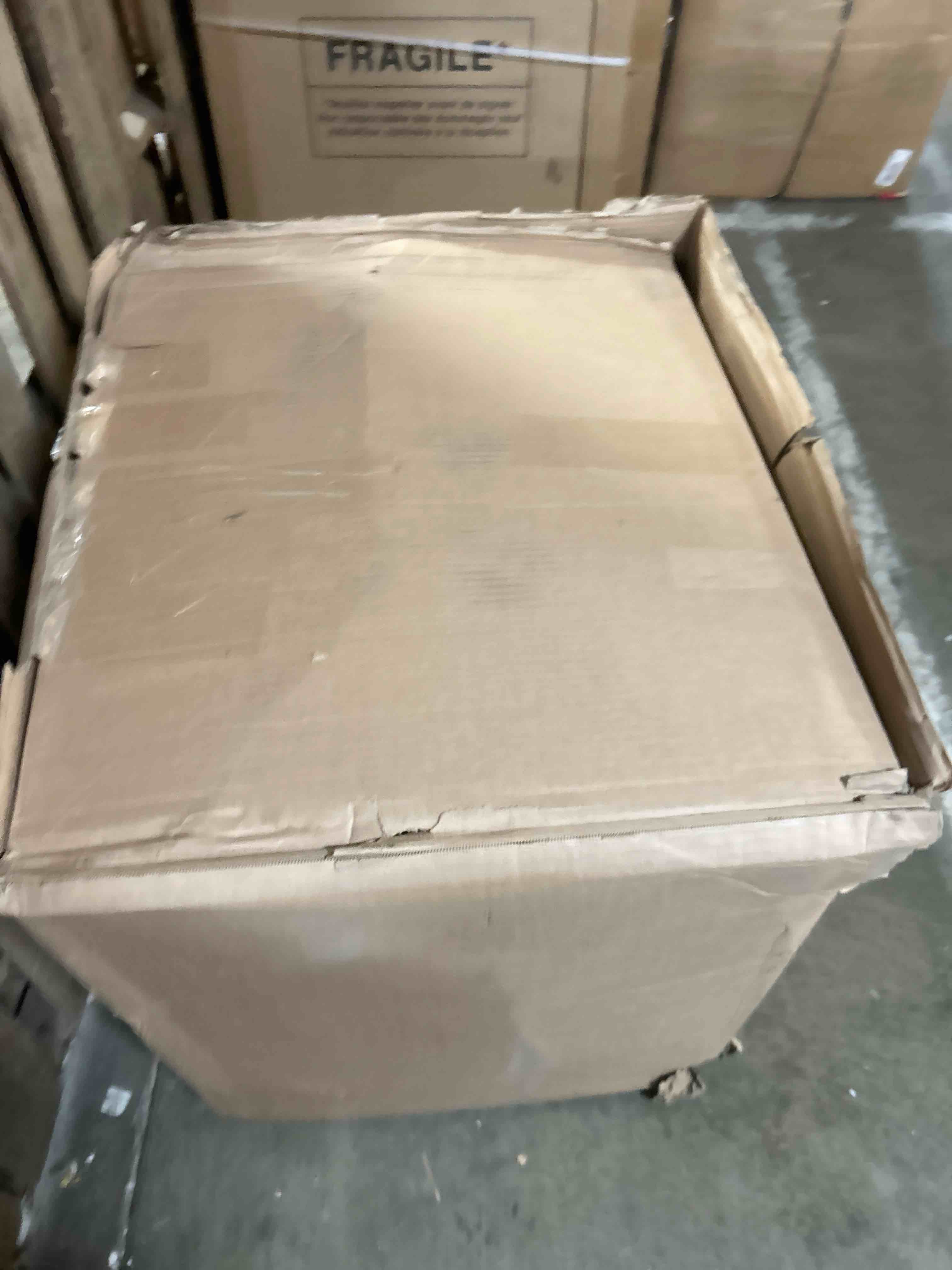 Condition photo showing Good Condition for garveehome fluted 4 drawers dresser for bedroom, 35.4 in tall chest of dressers for closet, 4 fluted drawers with metal handle, large clothes storage cabinet for bedroom, nursery, living room, natural(similar nightstand)