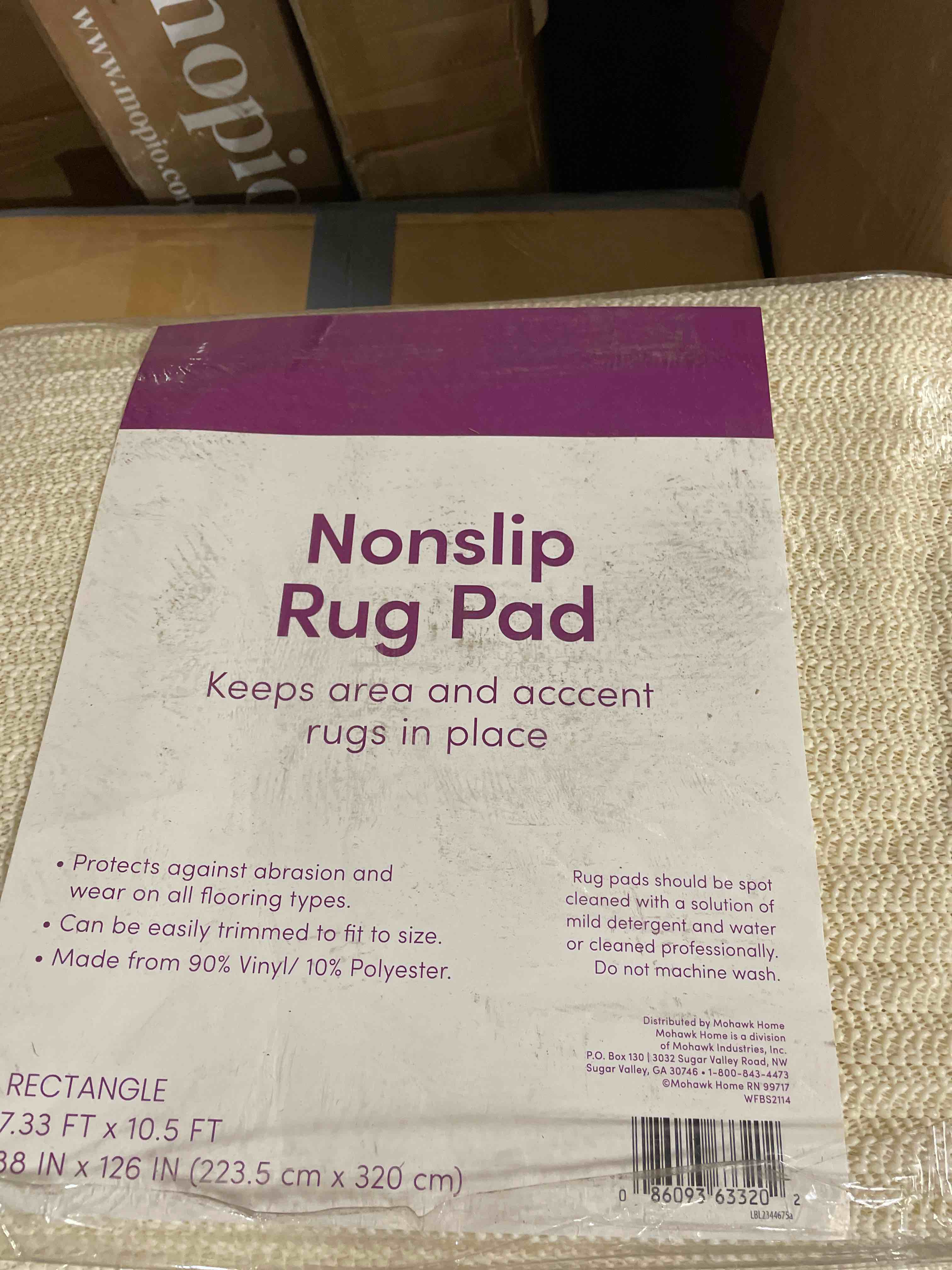 Condition photo showing New/Like New for mohawk hold fast rug gripper 7  4 x10  6  tan