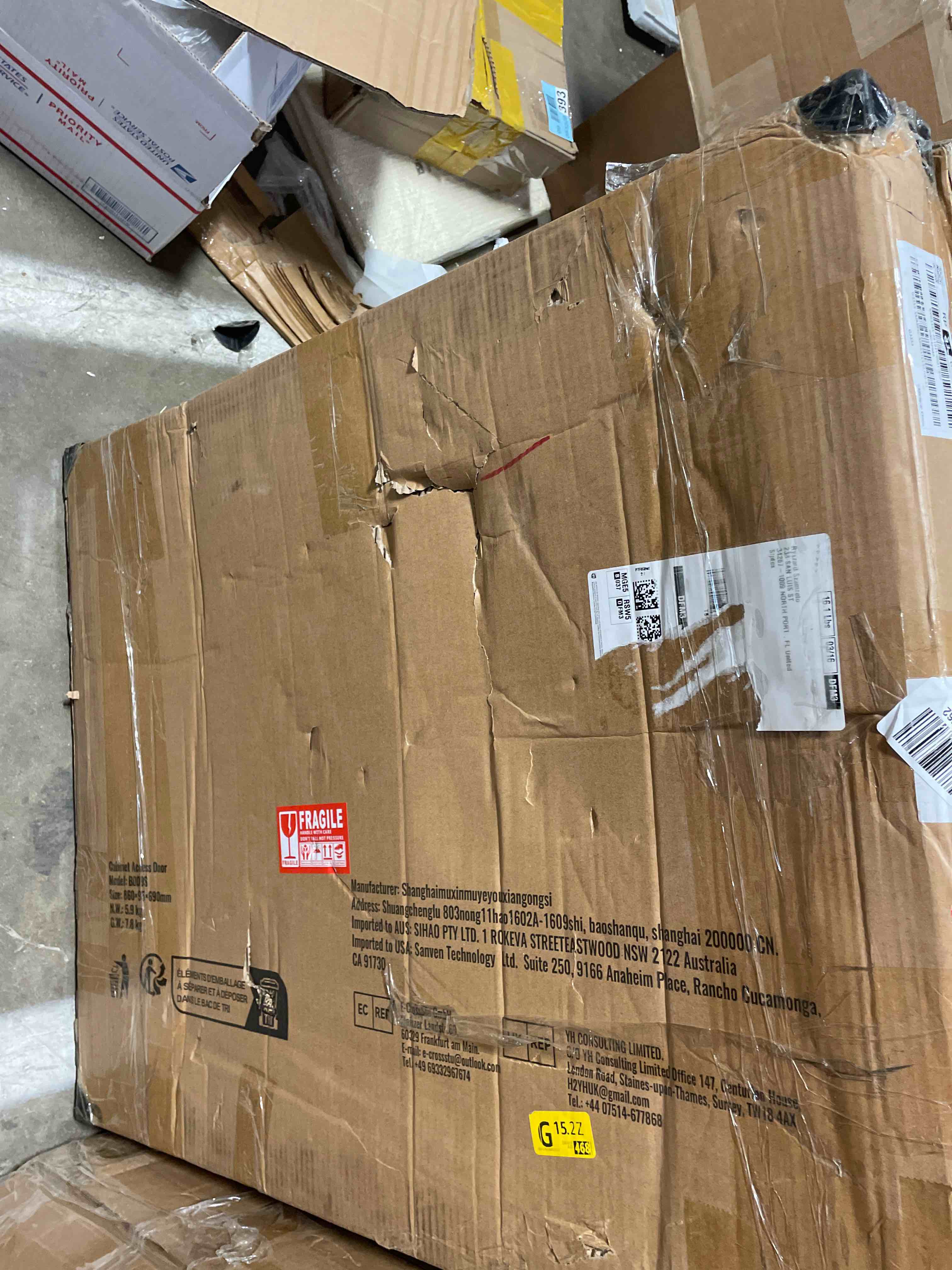 Condition photo showing New/Like New for vevor bbq access door, 788x610 mm double outdoor kitchen door, cold plate flush mount doors, wall vertical doors with handles, for bbq island, grilling station (stainless steel + oil-sprayed product)