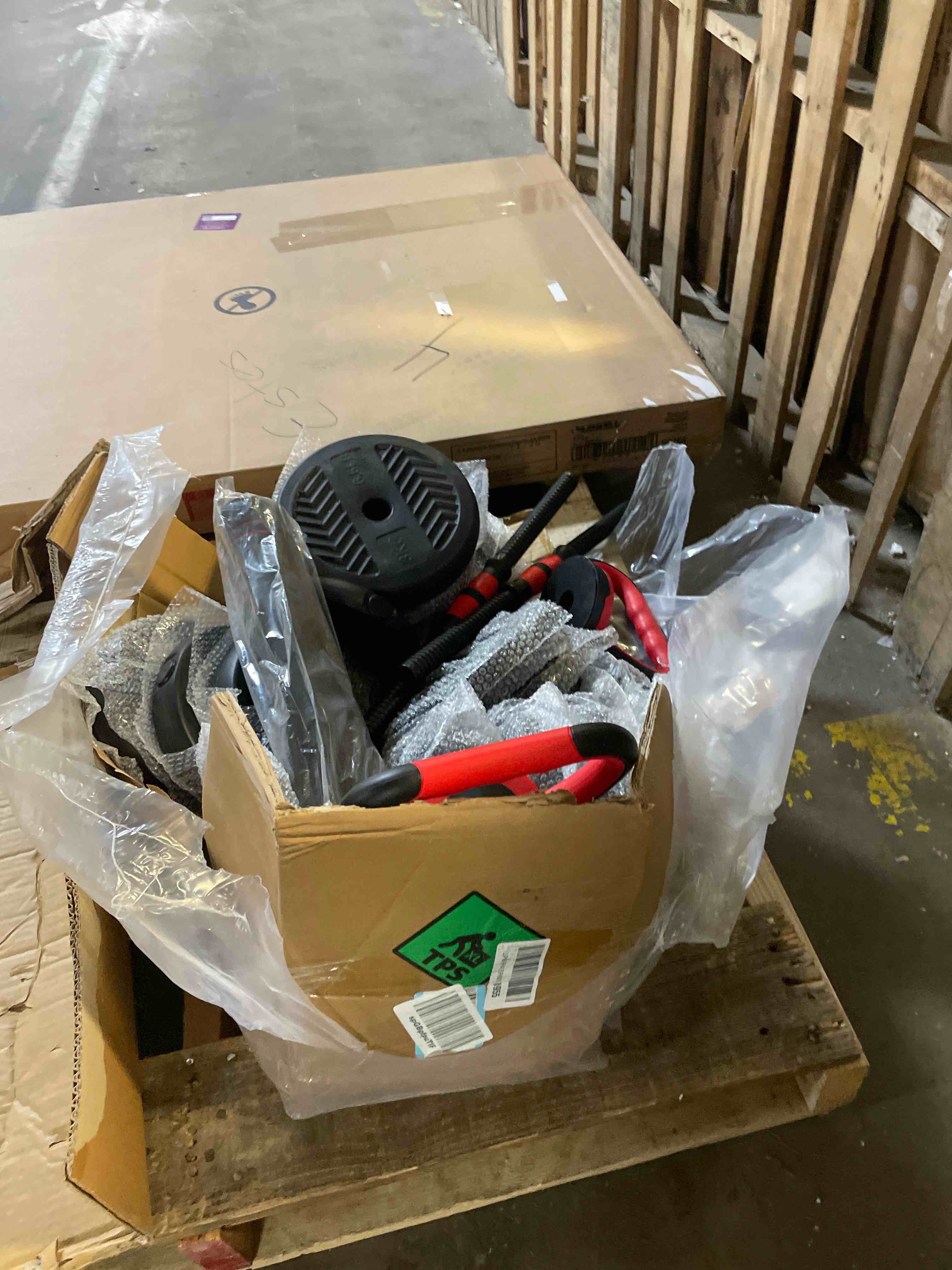 Condition photo showing Good Condition for adjustable dumbbell set, 22/33/45/70/90lbs free weight set with connector, 5-in-1 dumbbell set for barbells, kettlebells, push up stand, weight plate, fitness exercises for home gym suitable men/women (missing pieces)