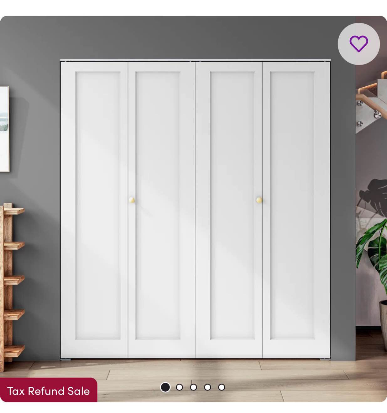 double paneled manufactured wood primed bi-fold door with hardy