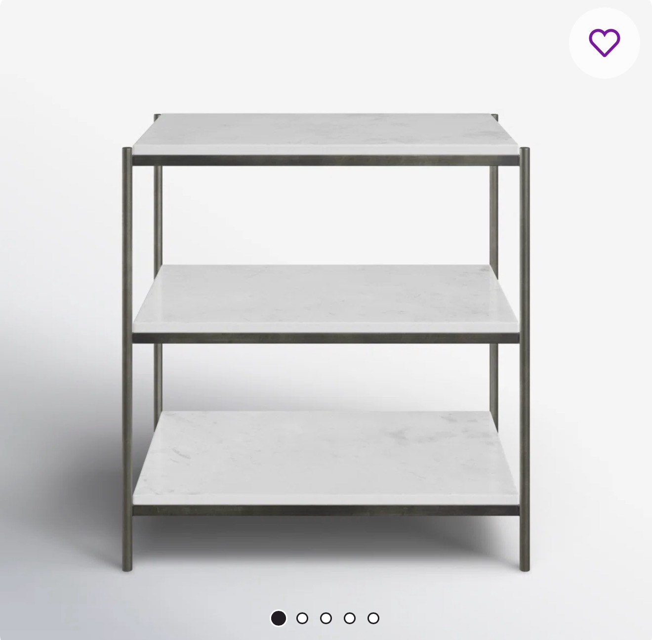 25'' W Metal Nightstand