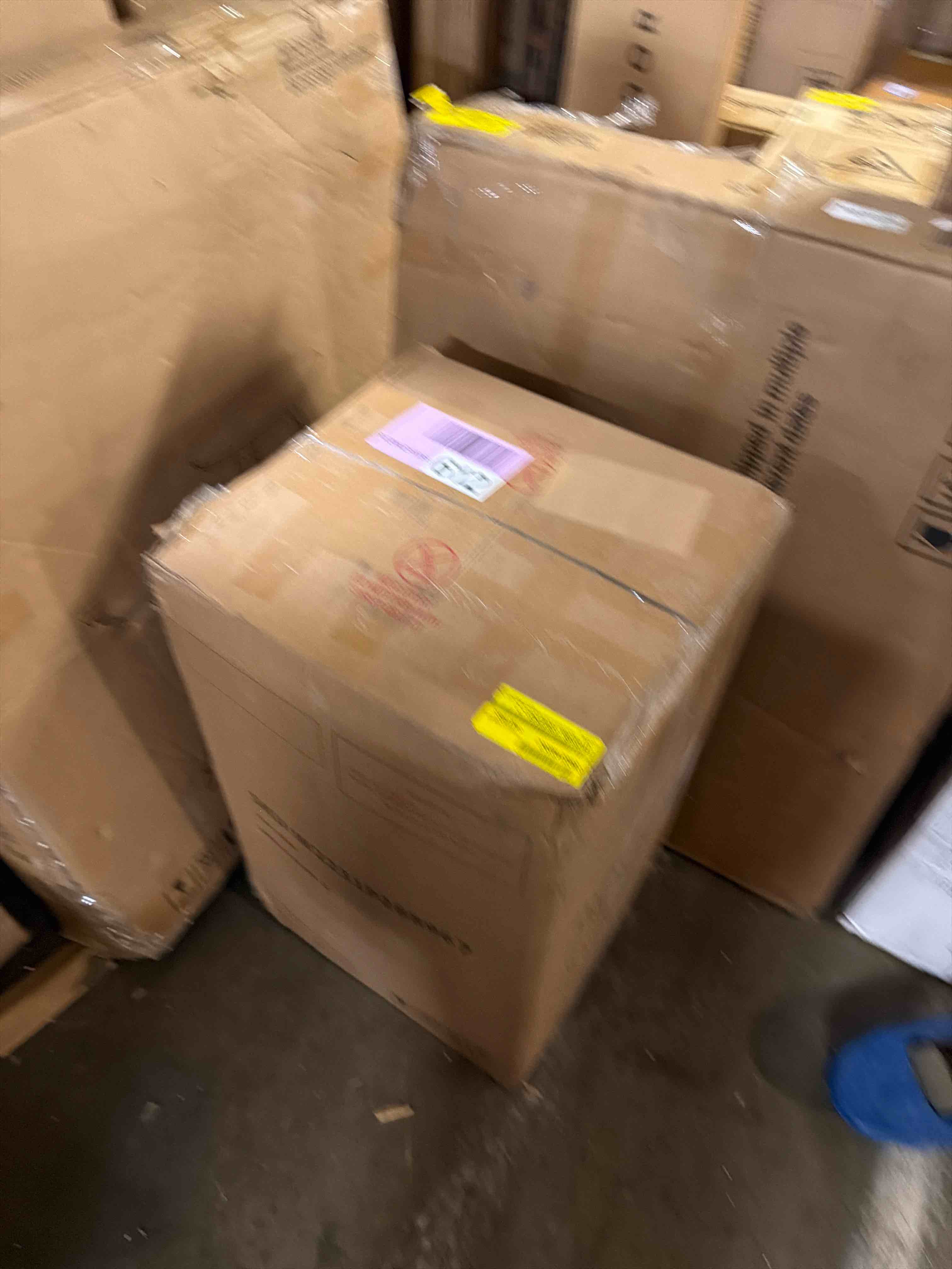 Condition photo showing As Is for 2-piece l-shaped sectional sofa with curved design and left-facing chaise