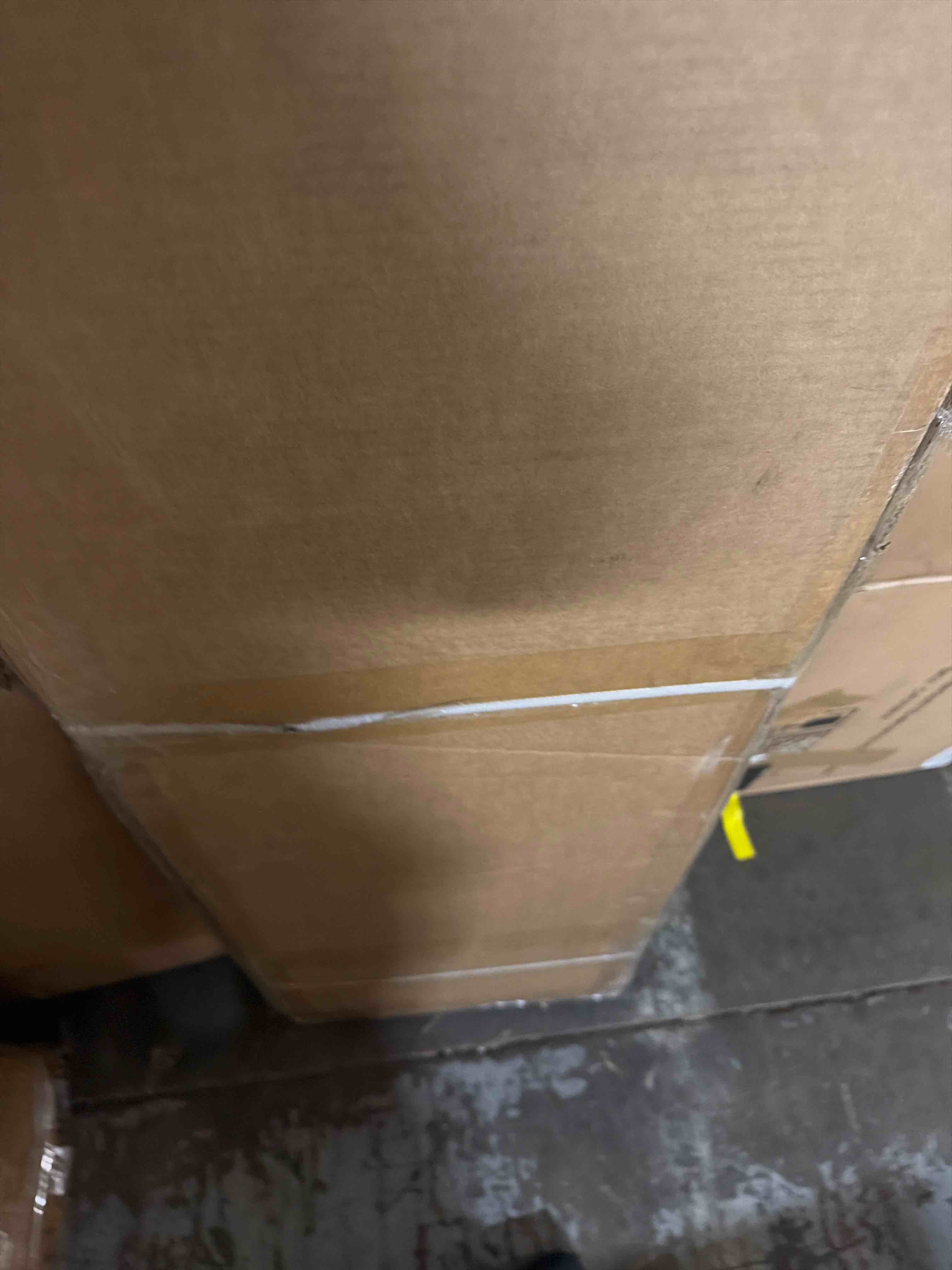 Condition photo showing New/Like New for double paneled manufactured wood primed bi-fold door with hardy