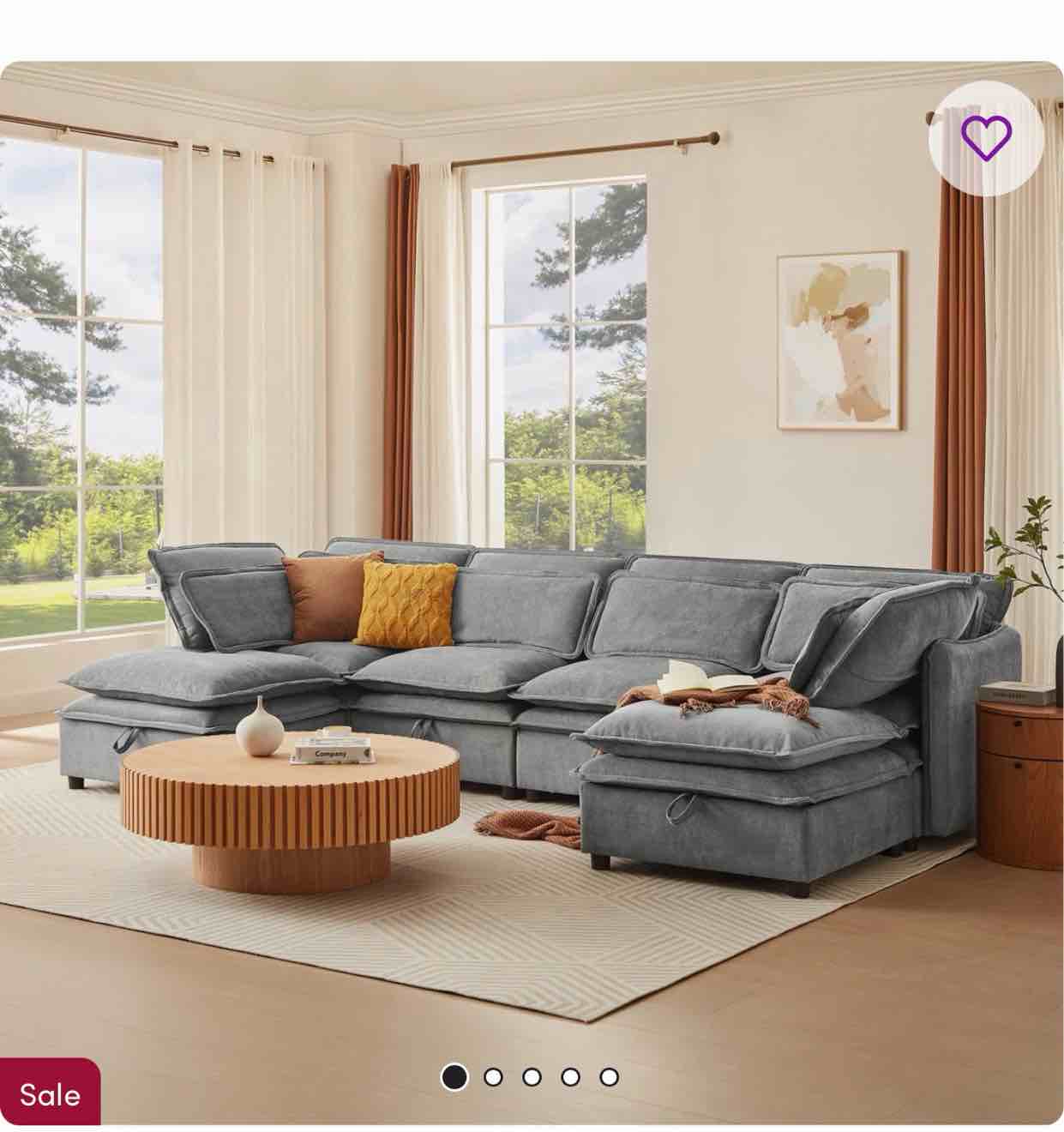 u style double-layer cushion modern large u-shaped modular so