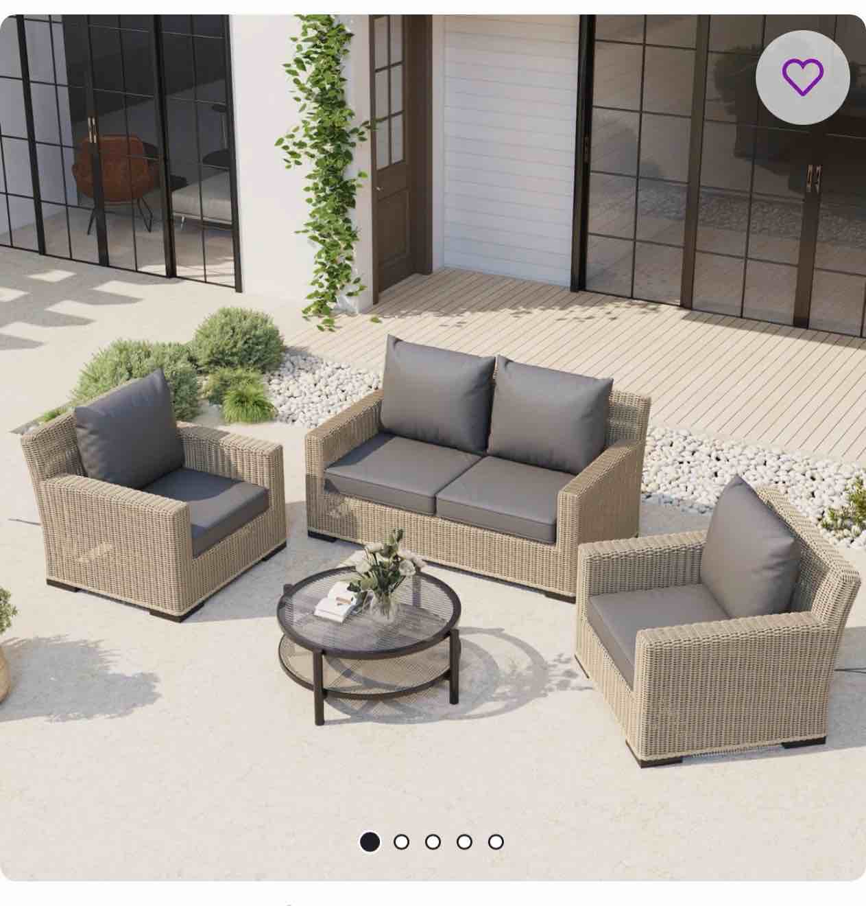 Piece Outdoor Chair Cushion Set, 24" X 24", Water-Resistant Patio Seat Cushions For Furniture Replacement