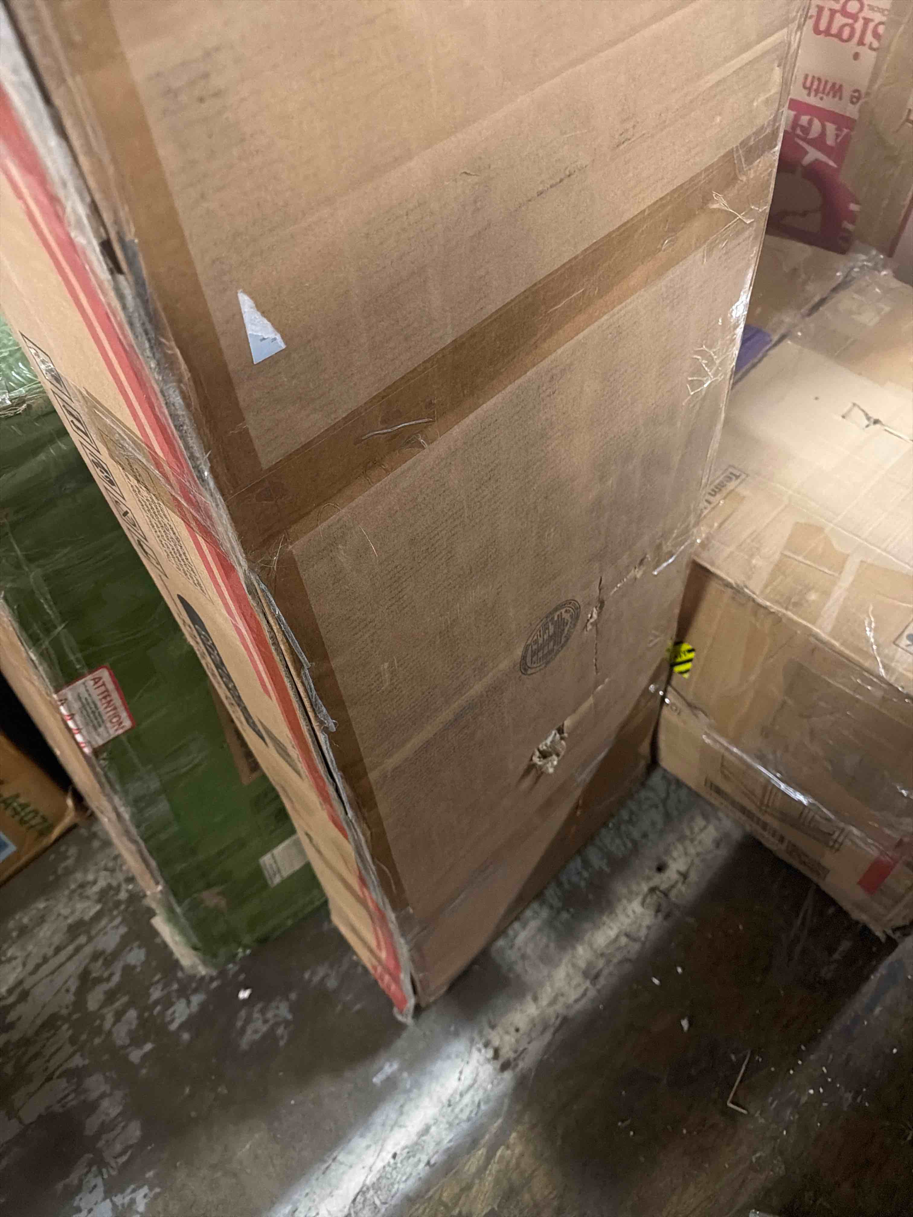 Condition photo showing As Is for eariimart tv stand for tvs up to 60" with electric fireplace