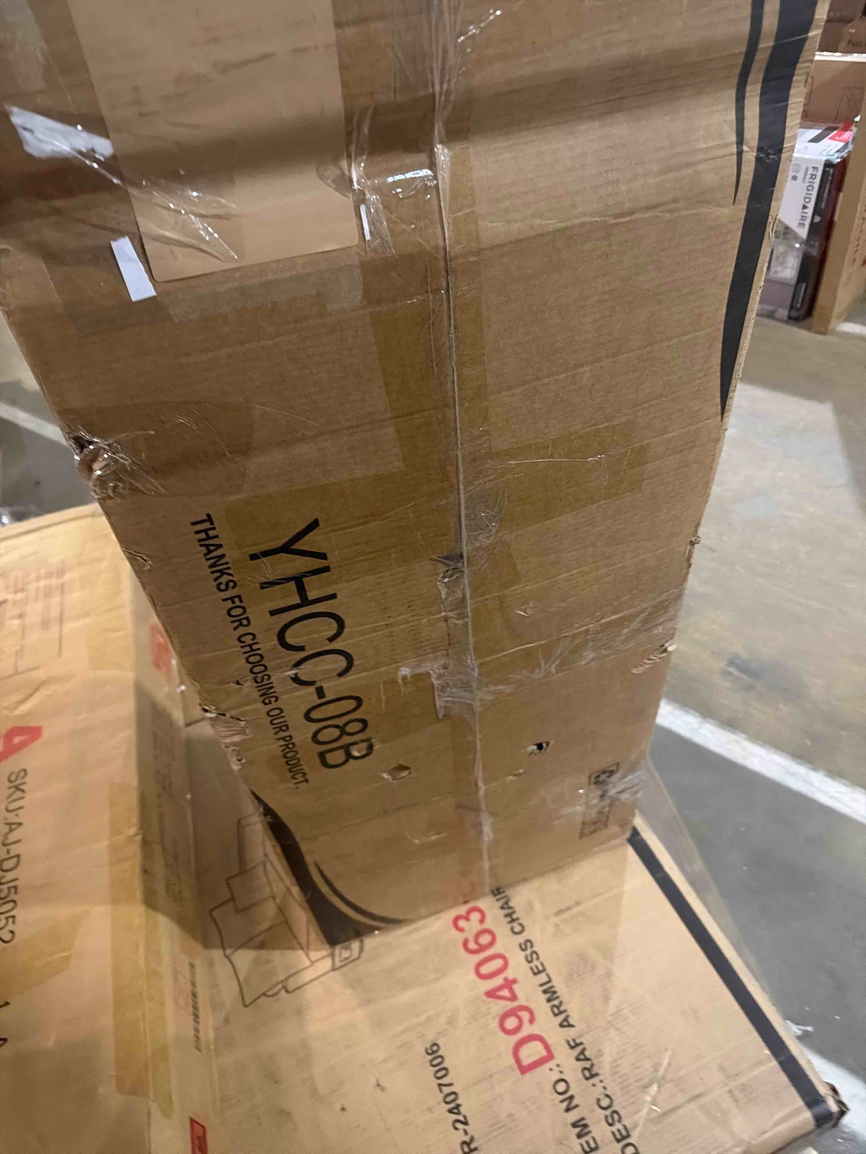 Condition photo showing As Is for traig 8ft wood closet organizer system (set of 4)