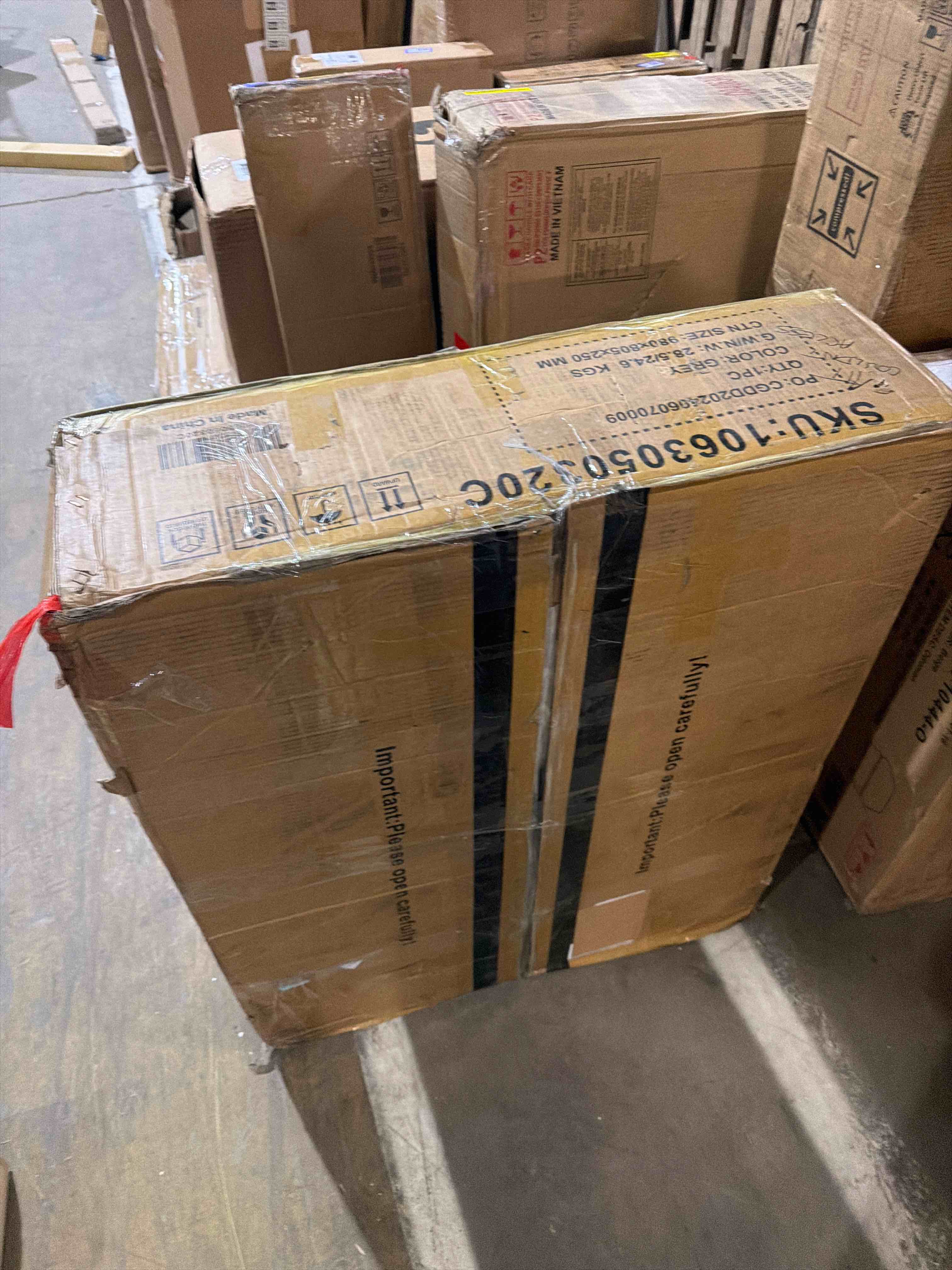 Condition photo showing As Is for modechai sectional sofa, 152 down filled sofa, 6 seats u shaped cou  