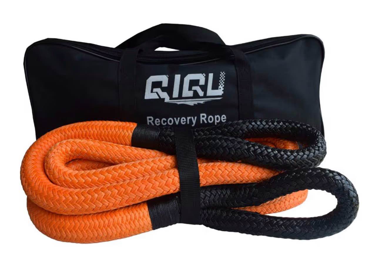 Kinetic Recovery & Tow Rope Heavy Duty Vehicle Tow Strap Rope for Truck ATV UTV SUV Snowmobile and 4x4 Off-Road Recovery 3 Size to Choose(1/2’’/3/4’’/1’’) 3 Color (1''x30', ) ( One in Stock Green)