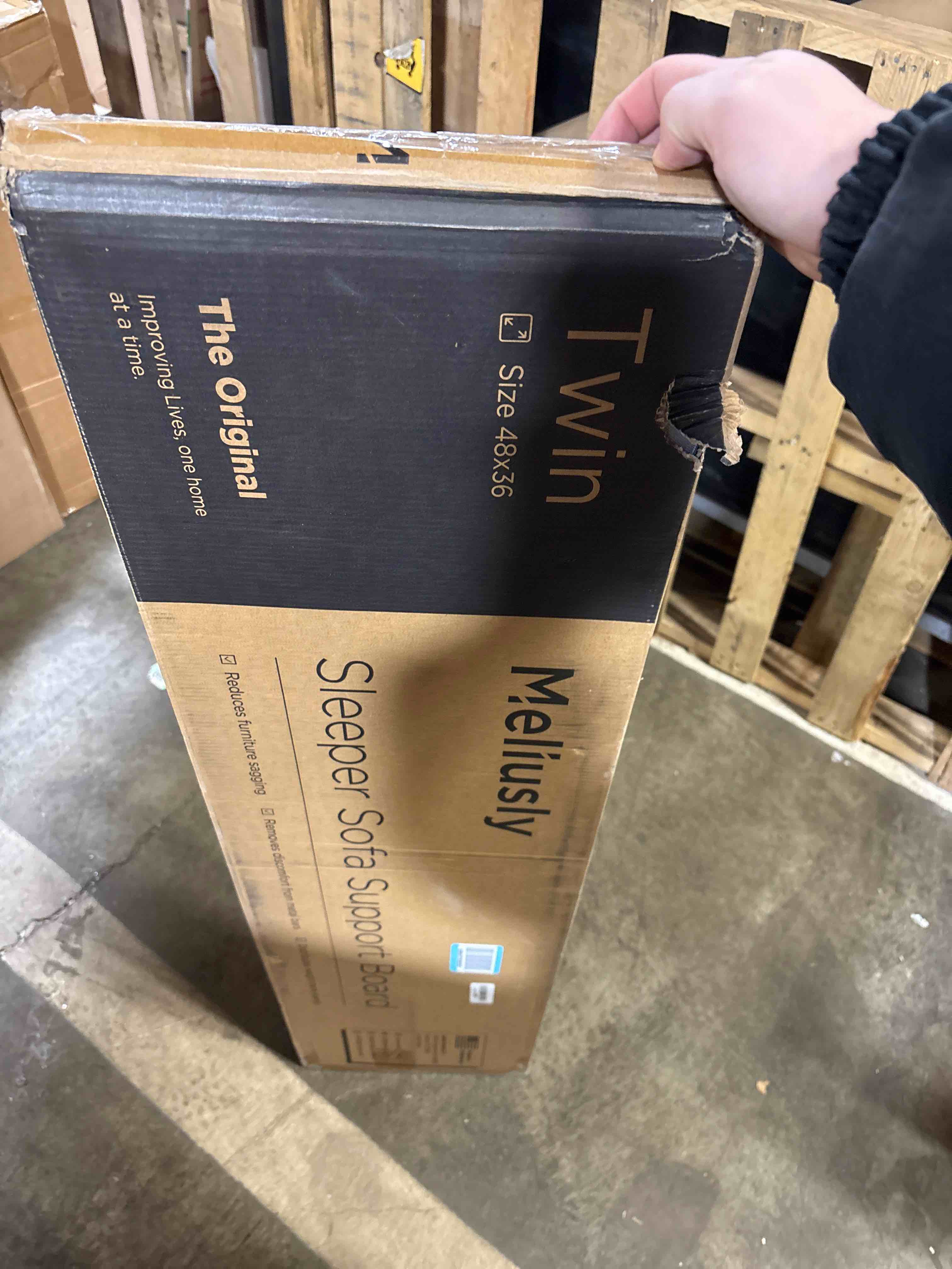 Condition photo showing New/Like New for Meliusly Heavy Duty Sleeper Sofa Support Board (48x36 - Twin Size) Reinforced Wood Sofa Bed Support, Pull Out Couch Mattress Board, Sleeper Bar Shield, SleeperSaver Twin-Size (48x36)