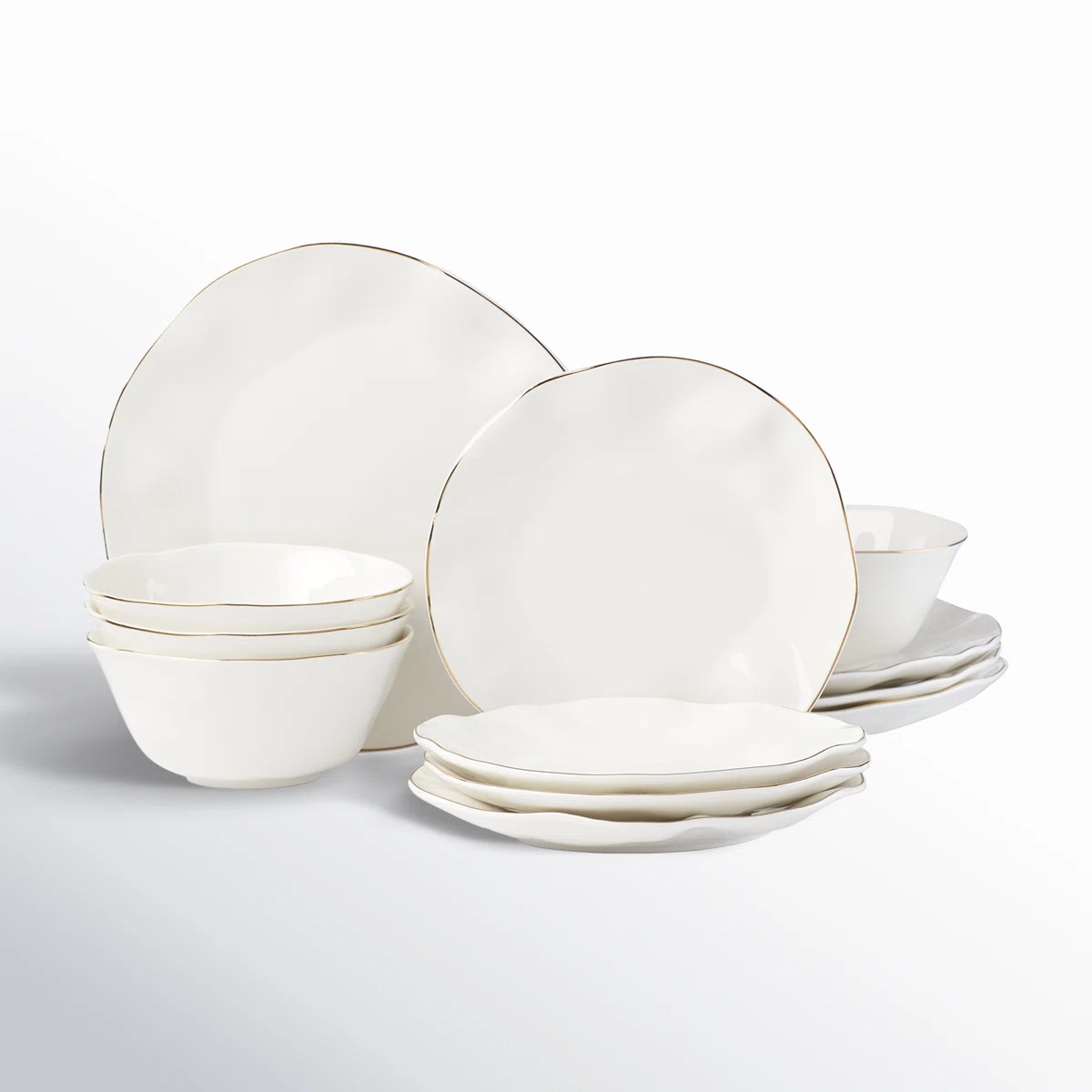 Blue Bay White 12-Piece Dinnerware Set By Lenox