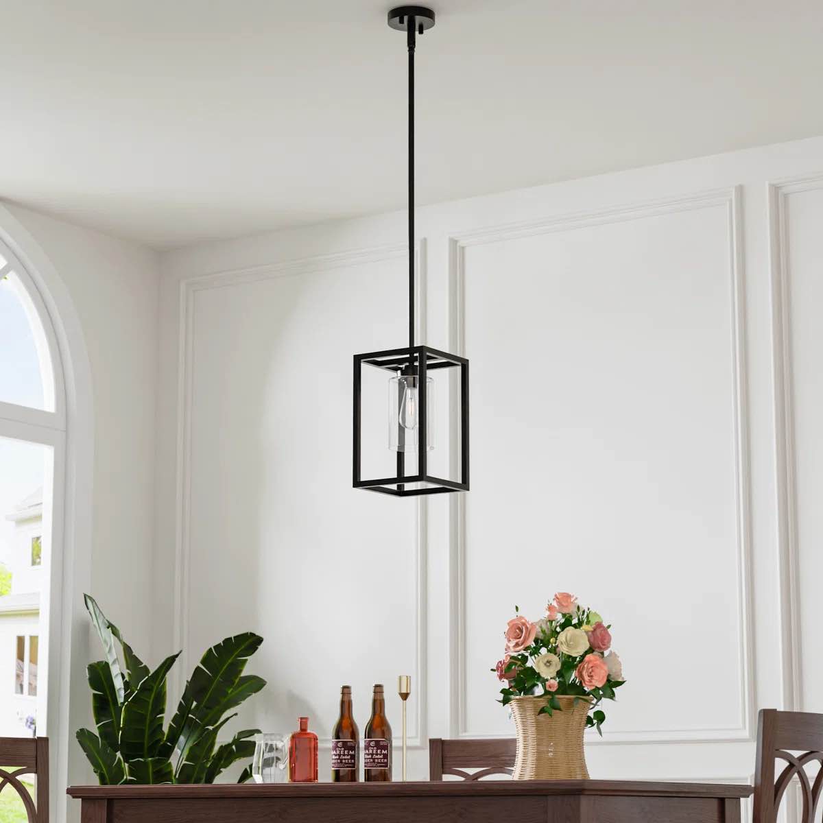 1 - Light Single Pendant Industrial Kitchen Island Lantern Chandelier By 17 Stories