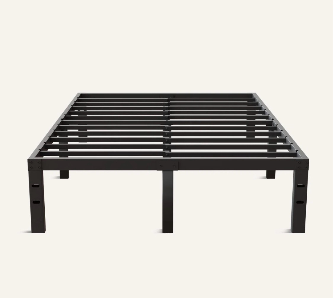 Metal Platform Bed Frame with Heavy Duty Steel Slat Support, No Box Spring Needed