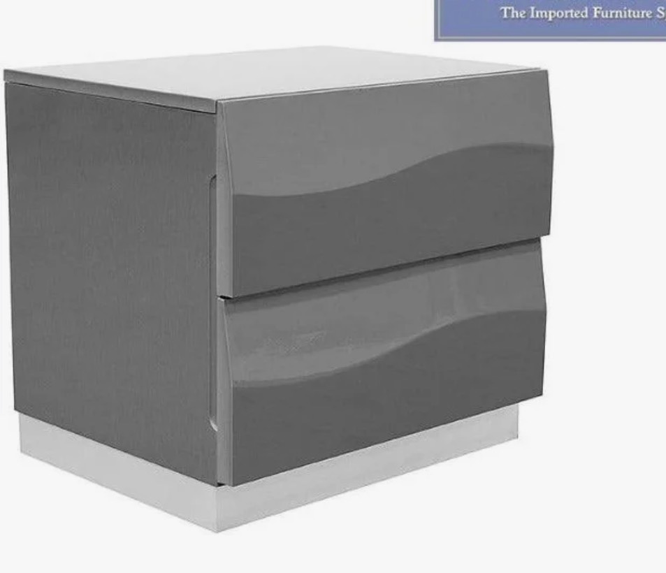 Best Master Furniture Leon 2-Drawer Bedroom Nightstand