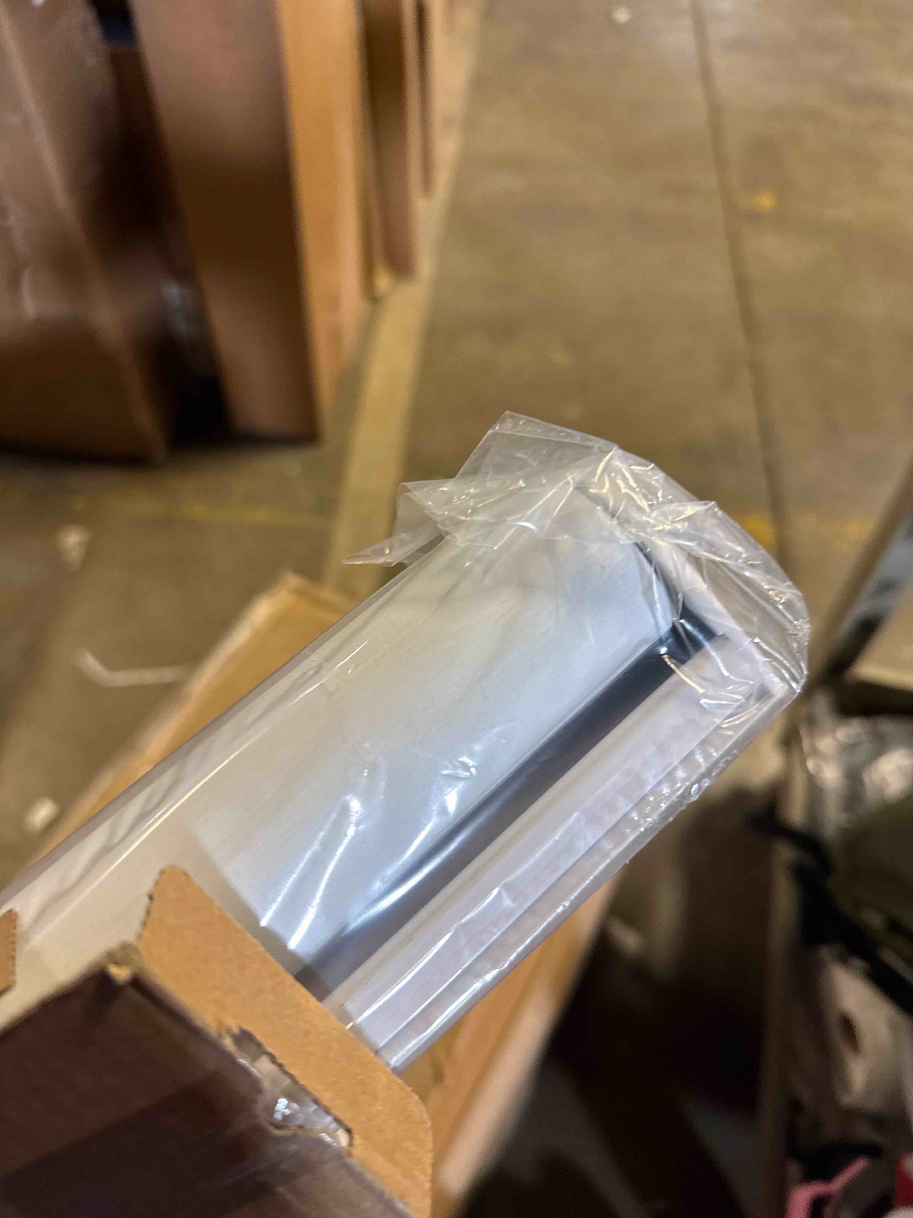 Condition photo showing New/Like New for ChrisDowa Cordless Blackout Roller Shades for Windows, Thermal Insulated UV Protection Pull Down Shades, Total Blackout Window Blinds for Home, Office, Bedroom, Door (27" W x 72" H, Beige) 27"W x 72"H Beige