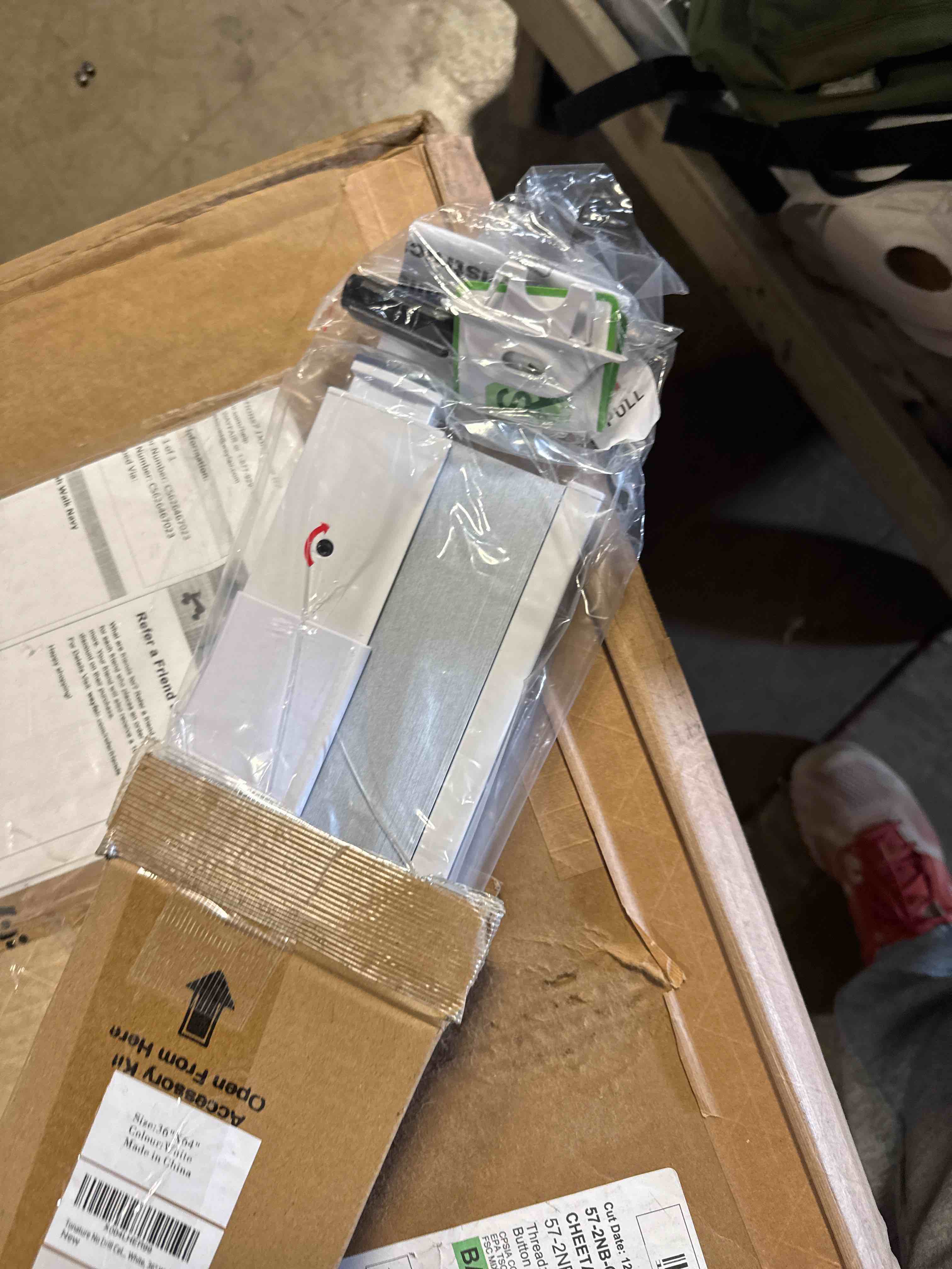 Condition photo showing New/Like New for No Drill Cellular Shades for Indoor Windows, Thermal Insulating & Noise Reducing Honeycomb Blinds, Free Stop Cordless Blackout Shades, White, 36" W x 64" H 36"W x 64"H White(blackout)