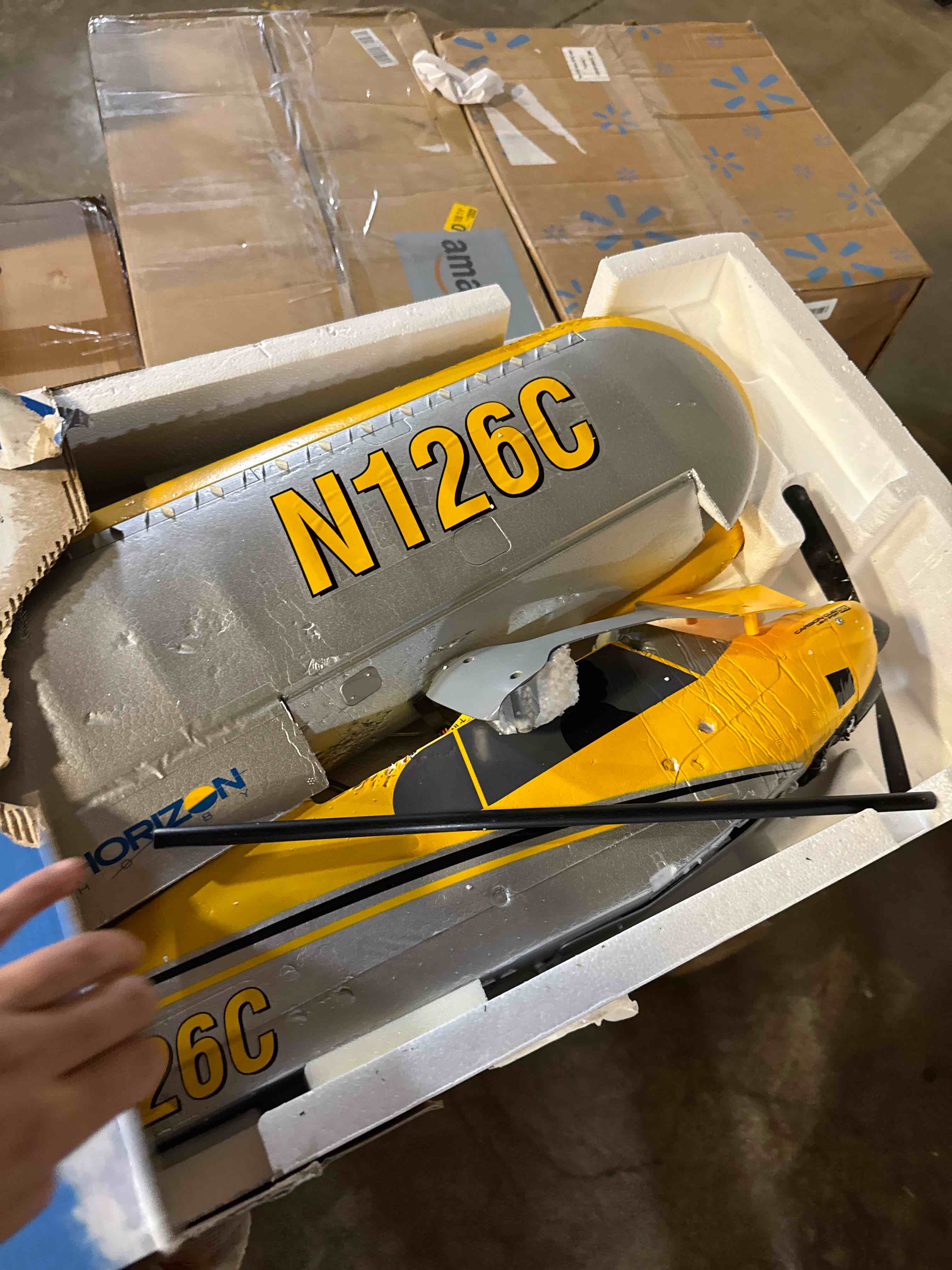 Condition photo showing Good Condition for HobbyZone RC Airplane Carbon Cub S 2 1.3m RTF Basic (Battery and Charger Not Included), HBZ320001 ( Has a broken piece shown in pictures)