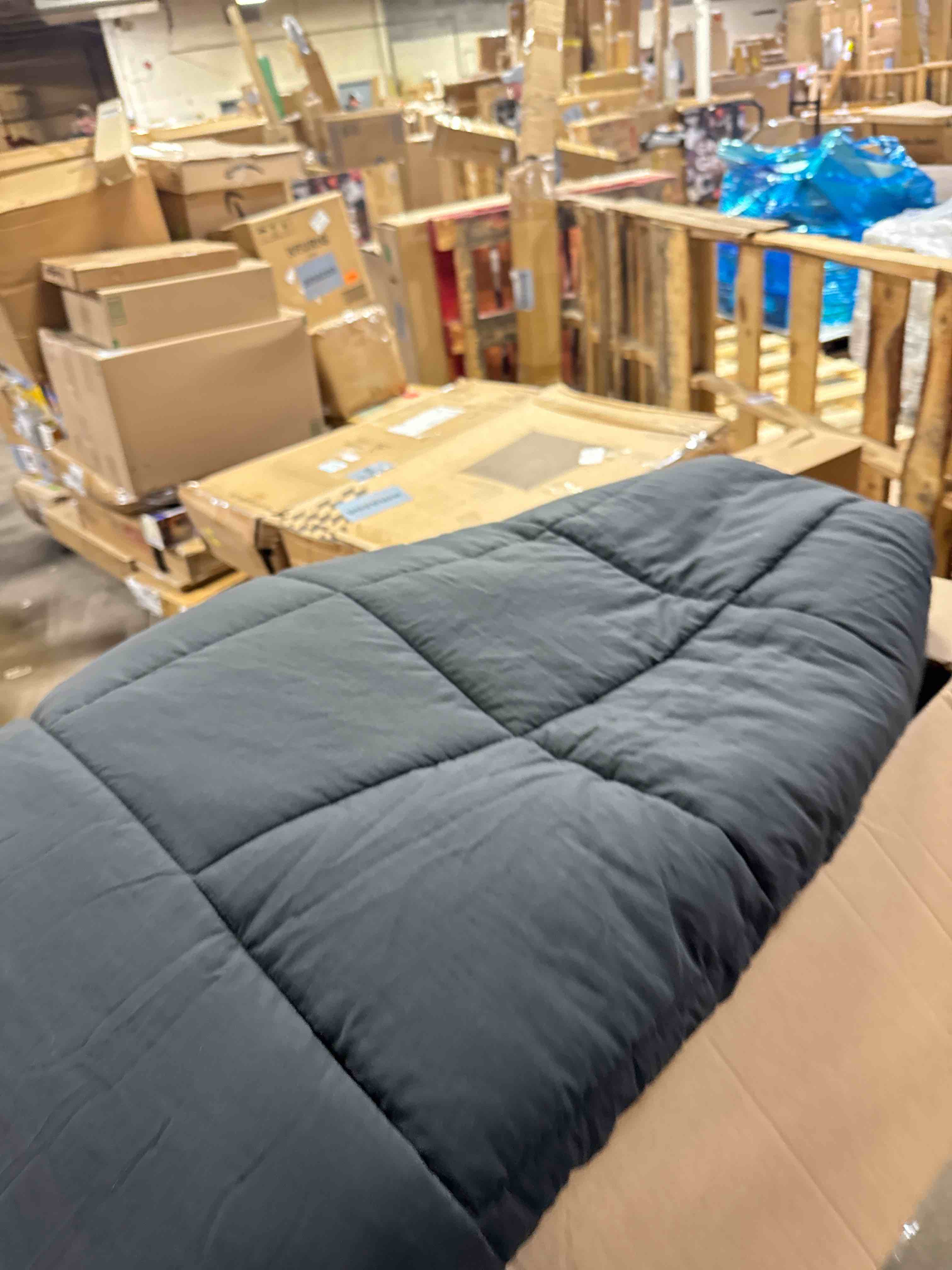 Condition photo showing Good Condition for BedTreat Down Alternative King  Duvet Insert with Corner Tabs, All Season Quilted Bed Comforter Box-Stitched, Machine Washable Microfiber Bedding Grey