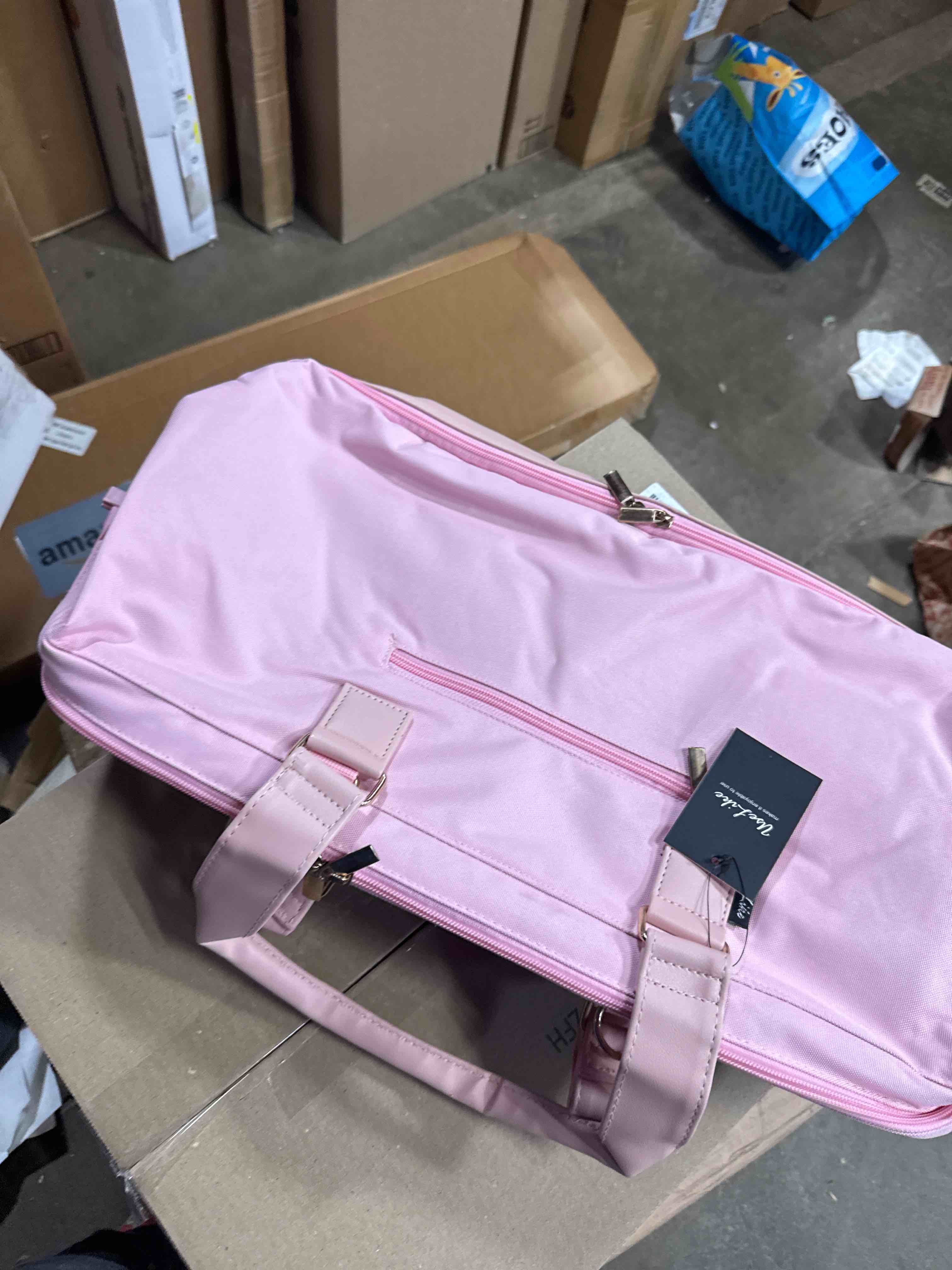 Condition photo showing New/Like New for Weekender Bags for Women, Large Travel Duffel Bag with Shoes Compartment, Carry On Overnight Tote Bags with Toiletry Bag