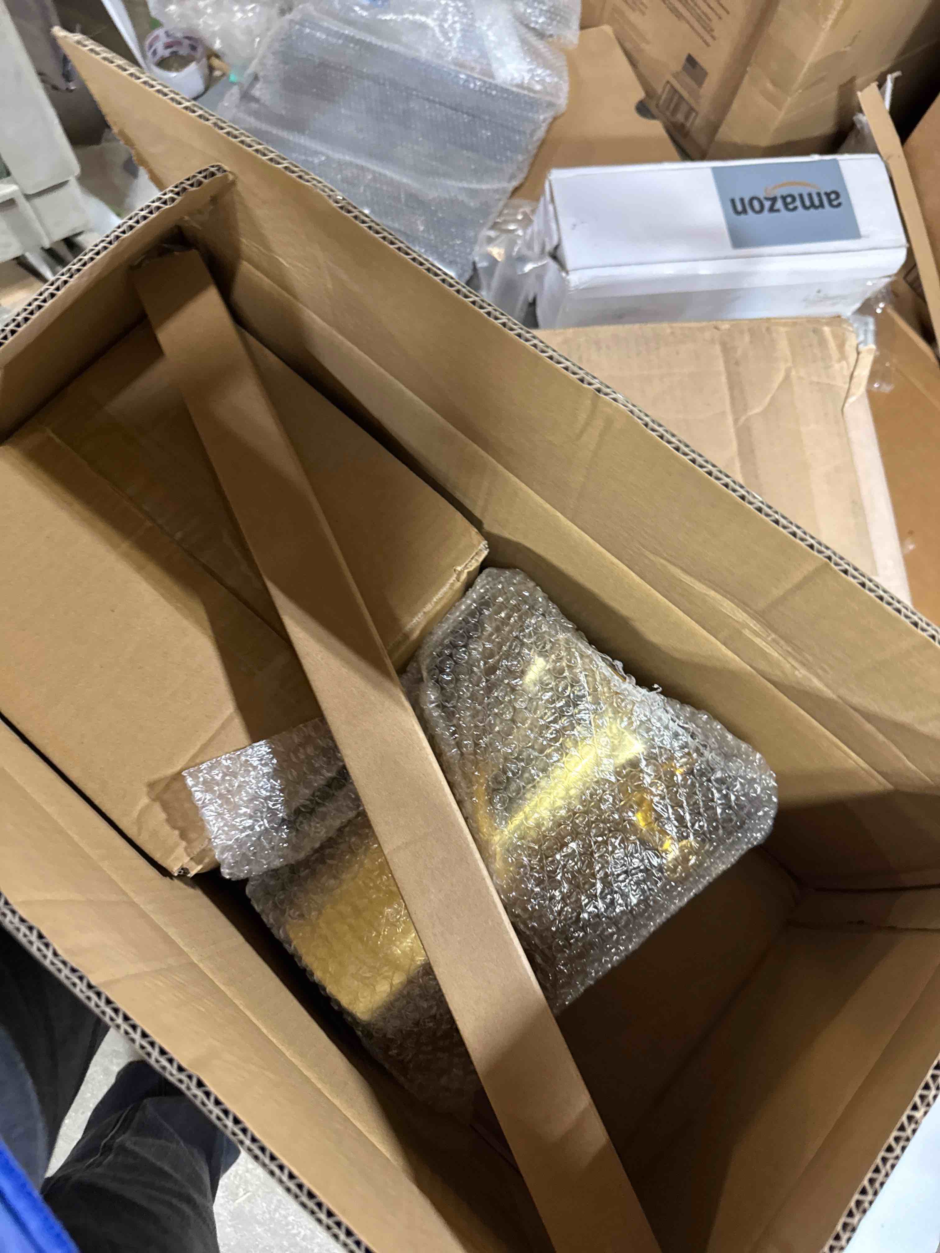 Condition photo showing New/Like New for Ice Bucket with Stand Christmas Stainless Steel Standing Ice Bucket Ice Cube Container, Wine Bucket on Stand Gold Champagne Ice Bucket for Wine Beer KTV Club Bar Bbq Party Wedding, 12ib 5L (91cm,gold